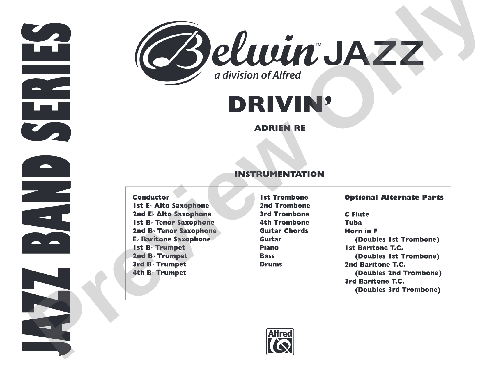 Drivin': Jazz Ensemble Conductor Score & Parts