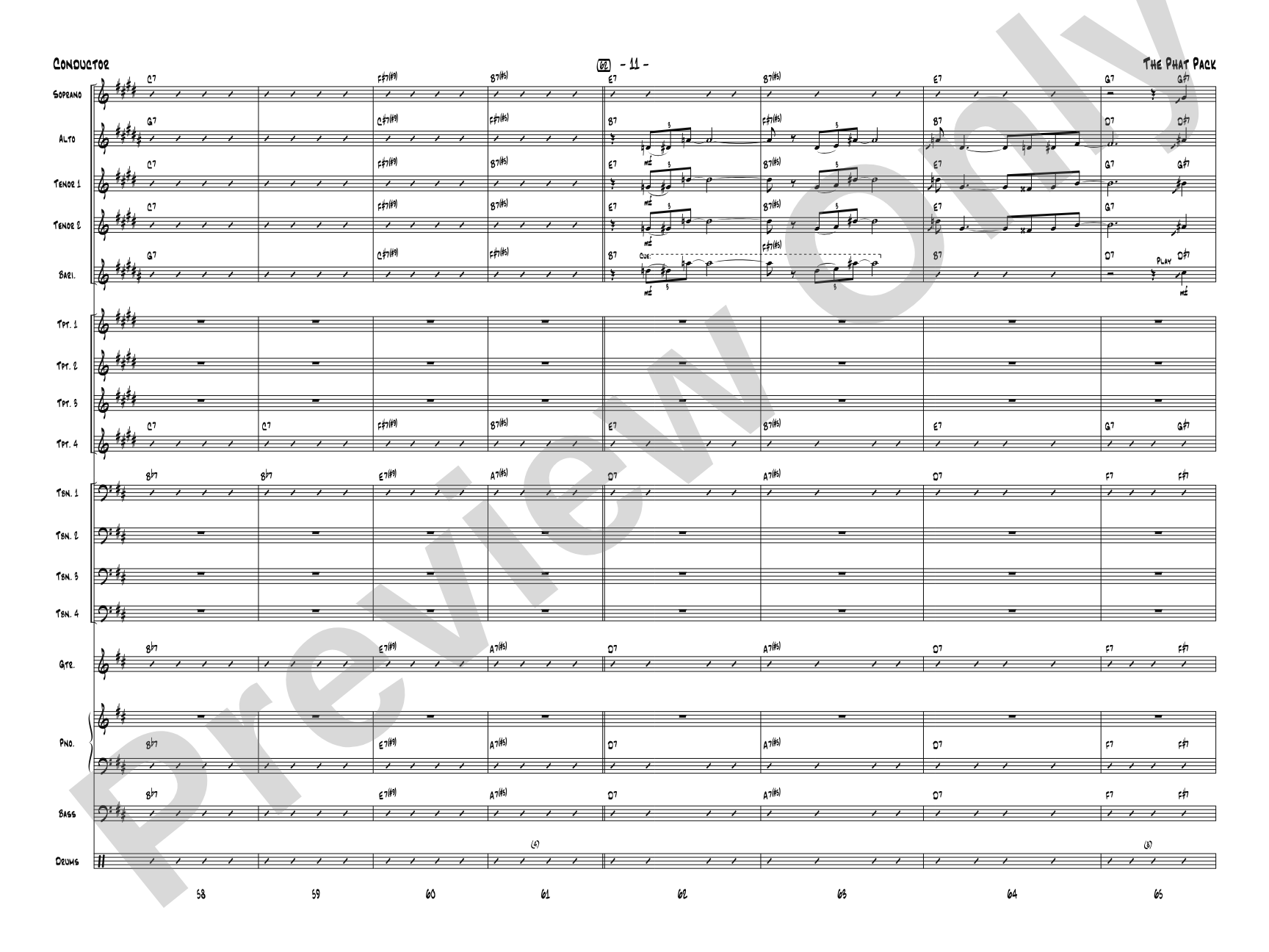 The Phat Pack: Jazz Ensemble Conductor Score & Parts
