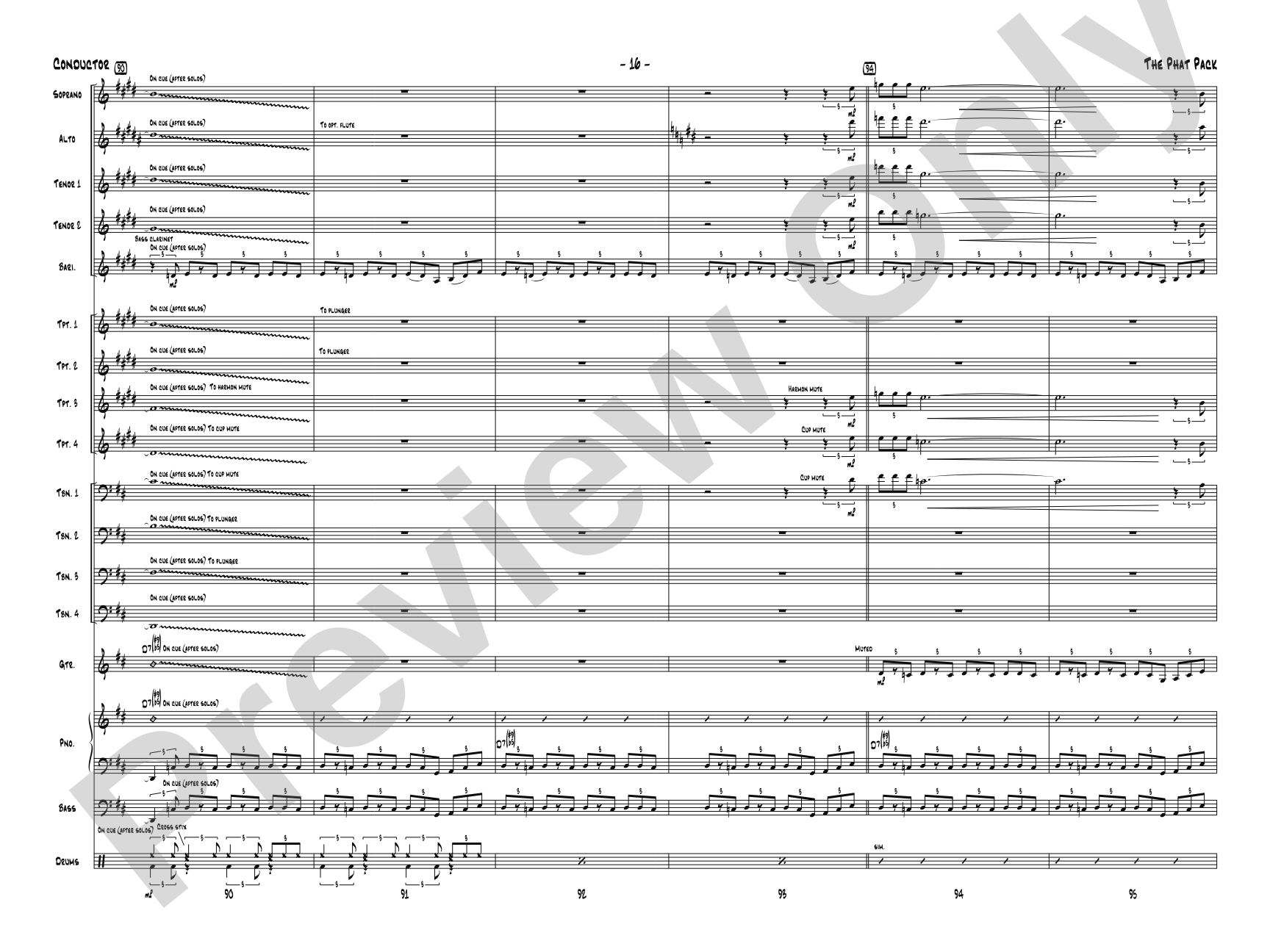 The Phat Pack: Jazz Ensemble Conductor Score & Parts