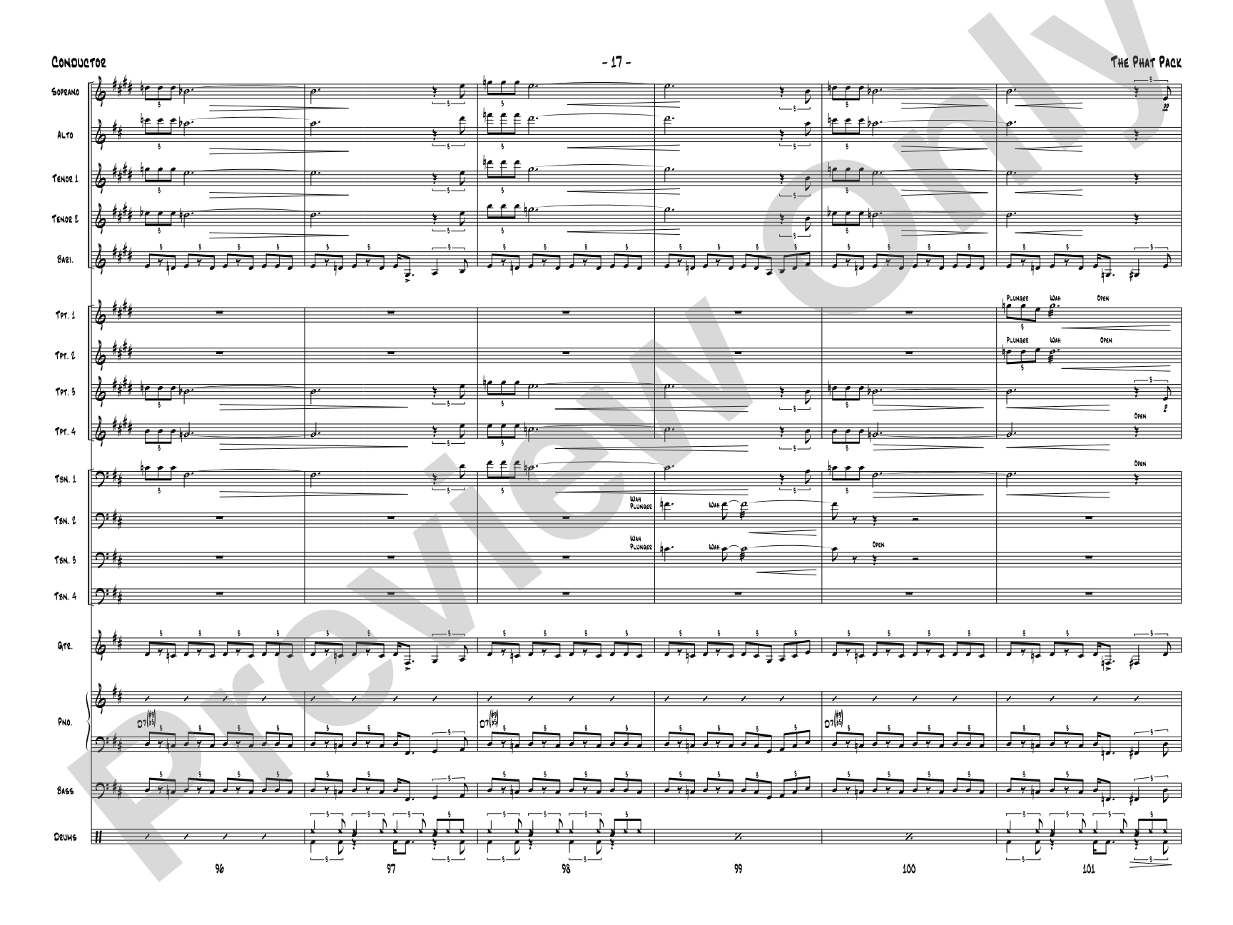 The Phat Pack: Jazz Ensemble Conductor Score & Parts