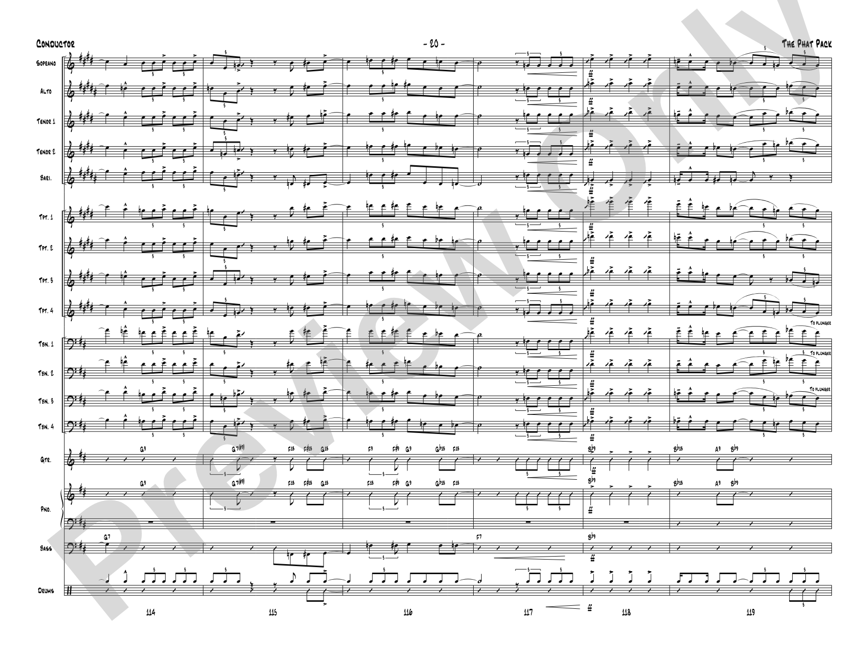 The Phat Pack: Jazz Ensemble Conductor Score & Parts