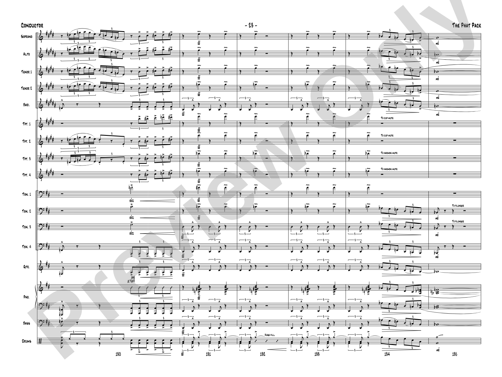 The Phat Pack: Jazz Ensemble Conductor Score & Parts
