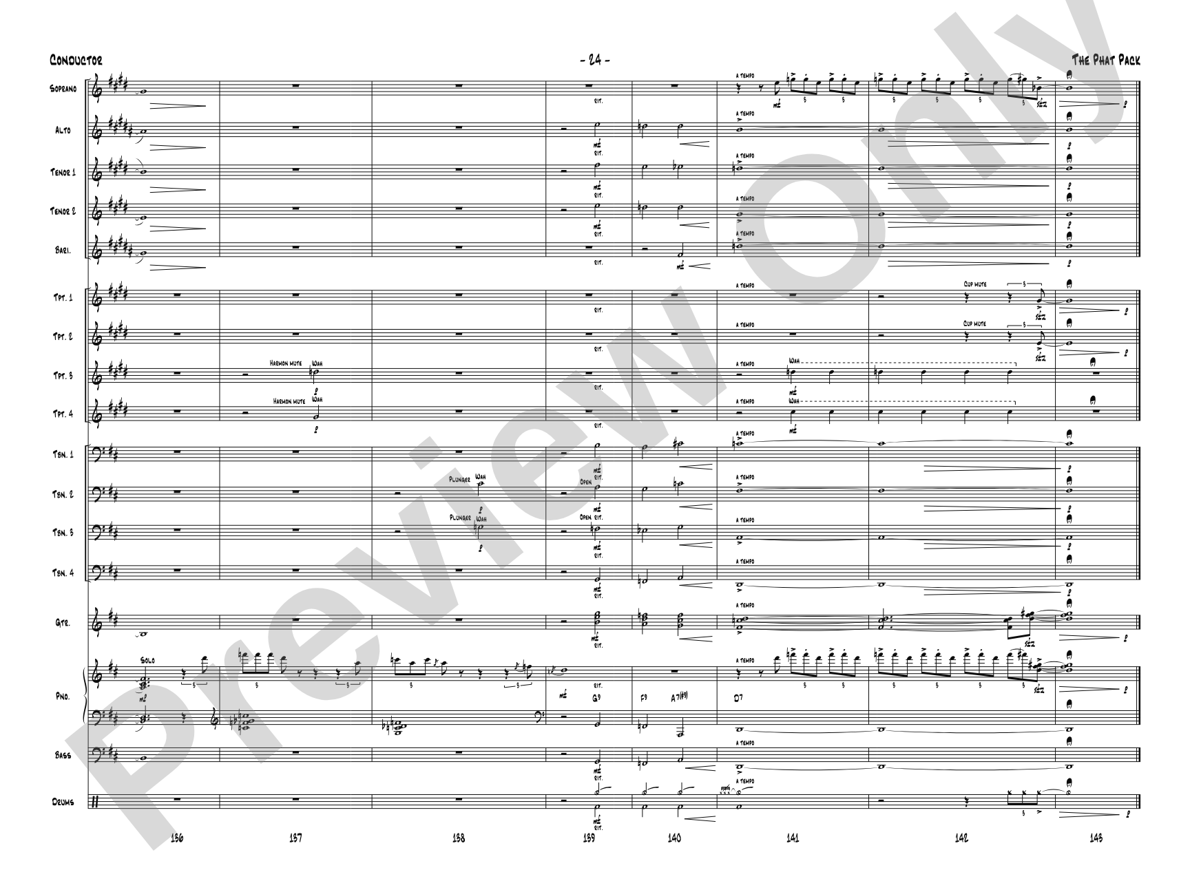 The Phat Pack: Jazz Ensemble Conductor Score & Parts
