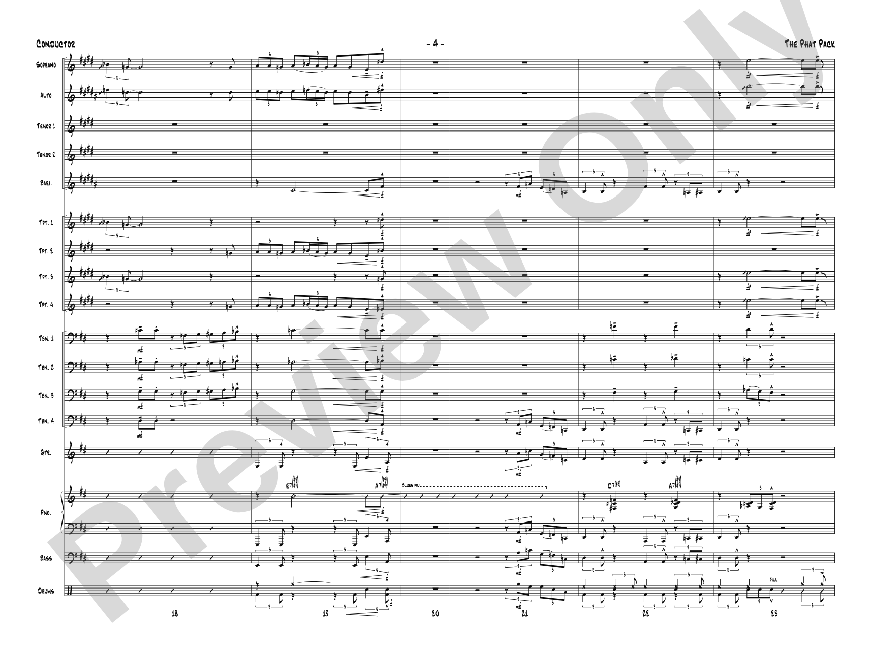 The Phat Pack: Jazz Ensemble Conductor Score & Parts