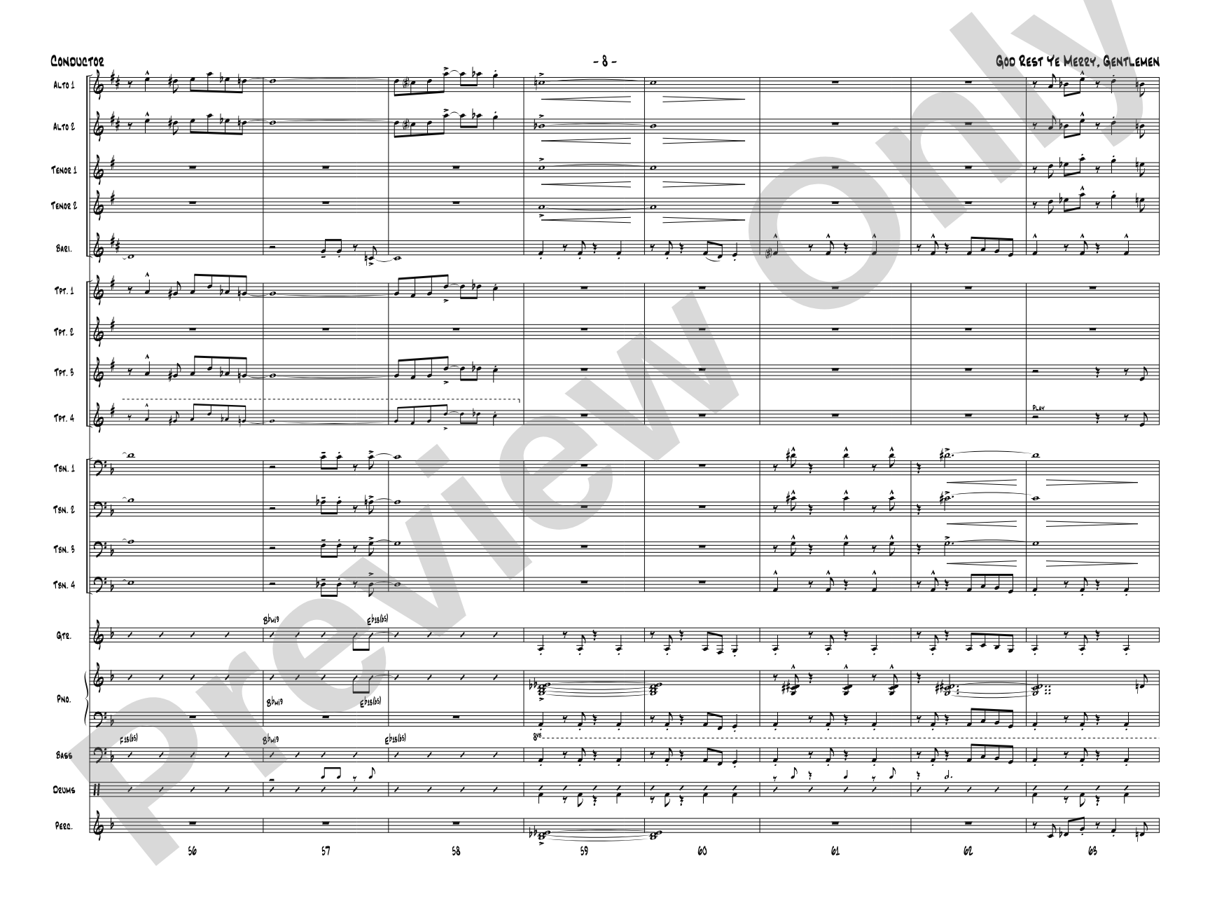 God Rest Ye Merry Gentlemen: Score