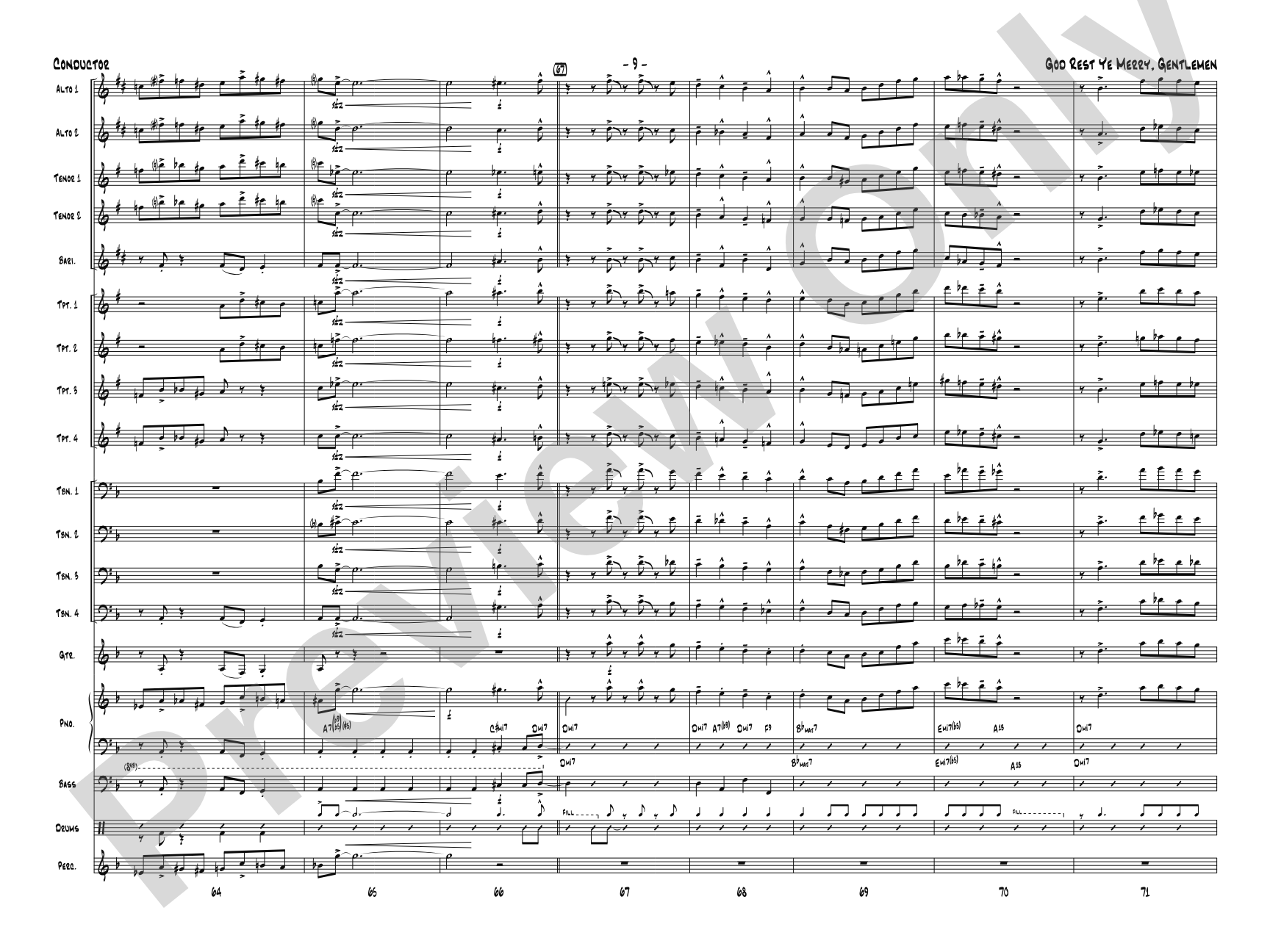 God Rest Ye Merry Gentlemen: Score