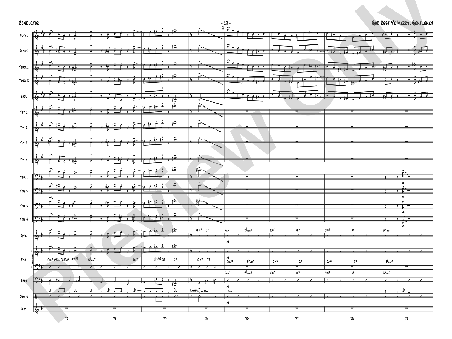 God Rest Ye Merry Gentlemen: Score