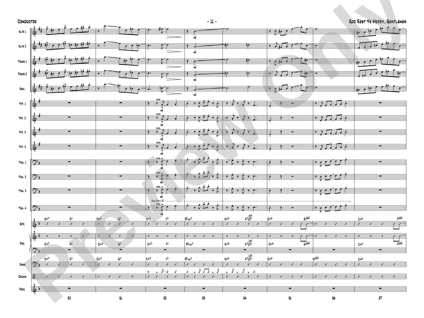 God Rest Ye Merry Gentlemen: Score