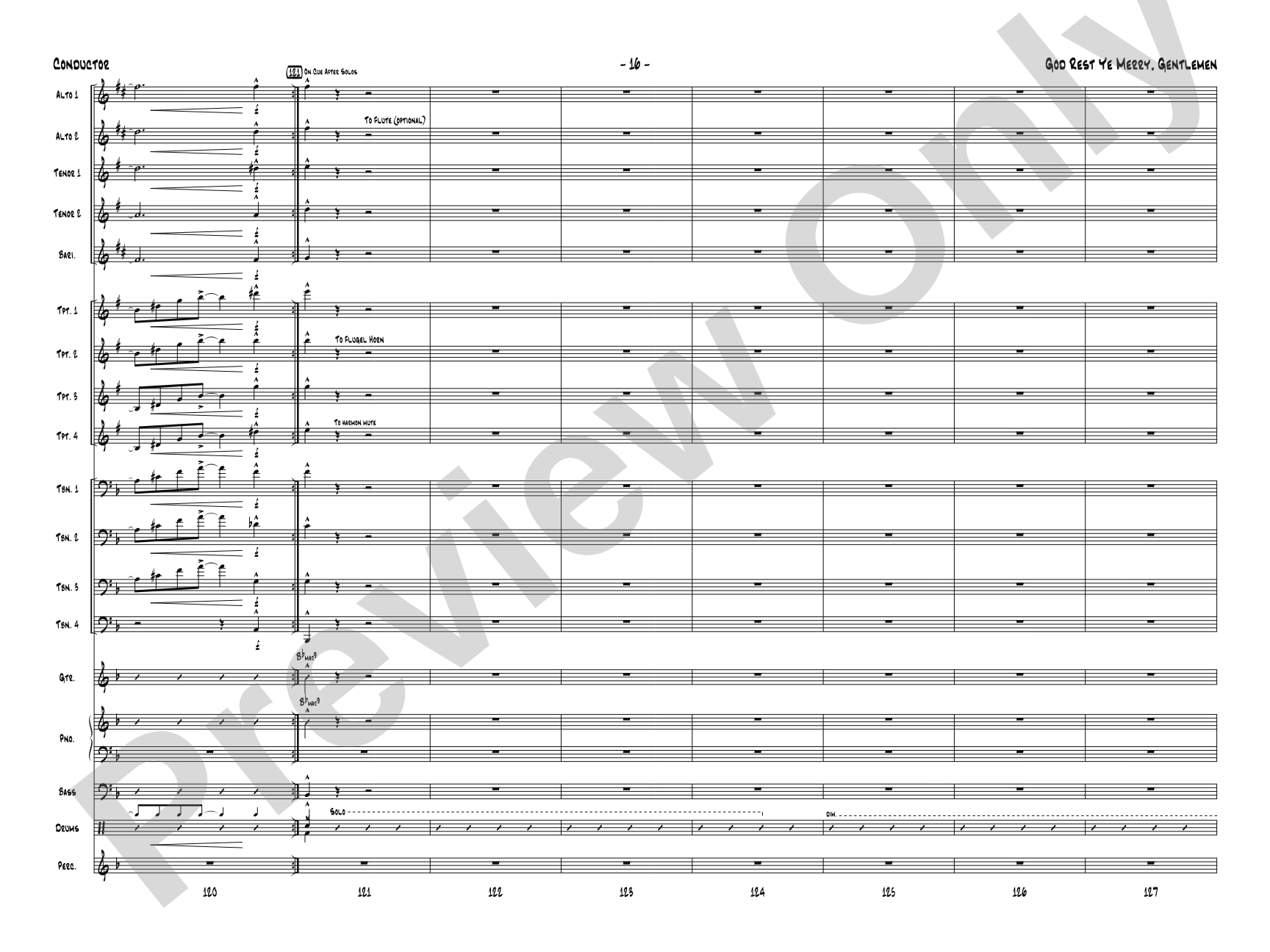 God Rest Ye Merry Gentlemen: Score
