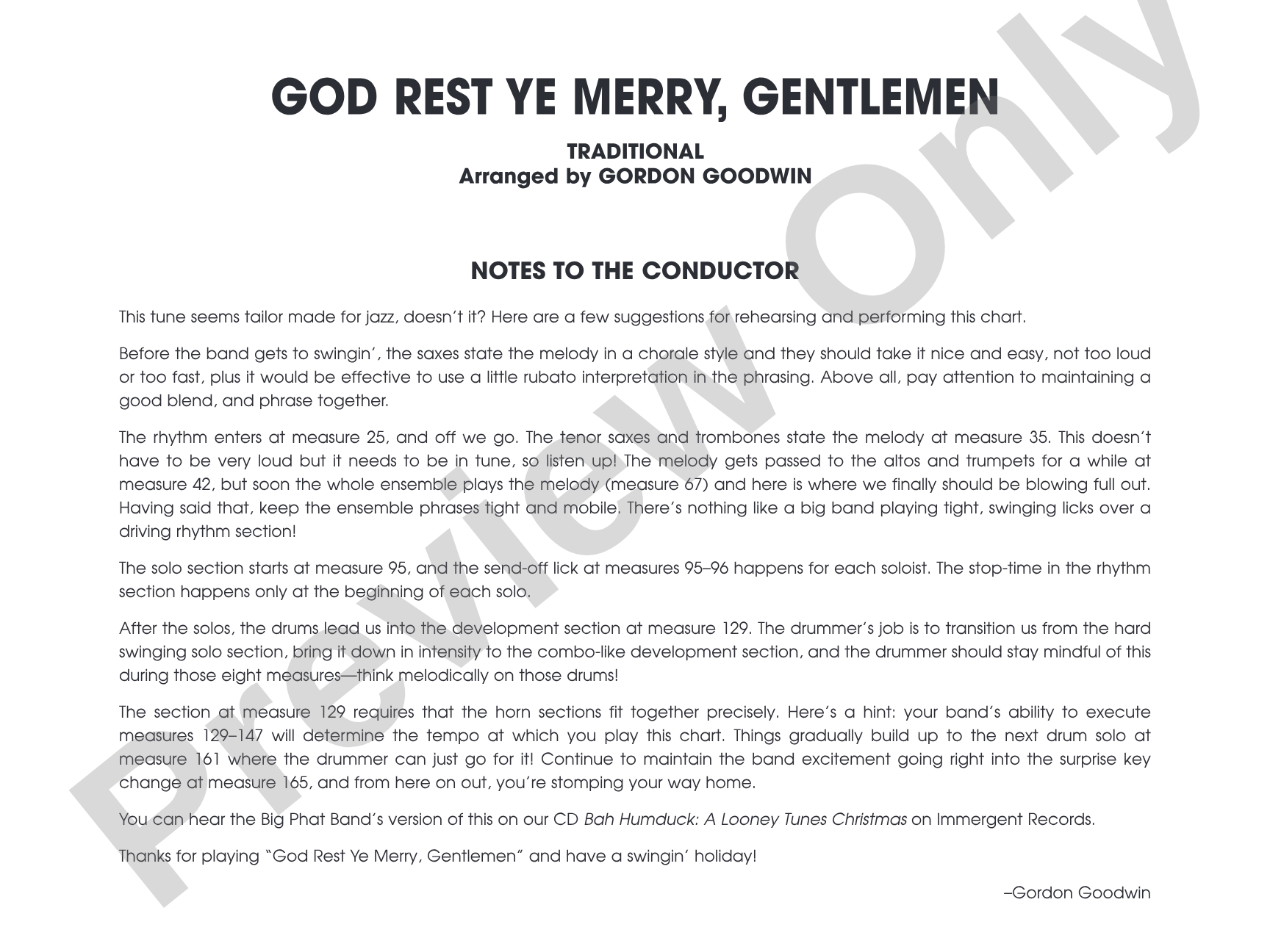 God Rest Ye Merry Gentlemen: Score