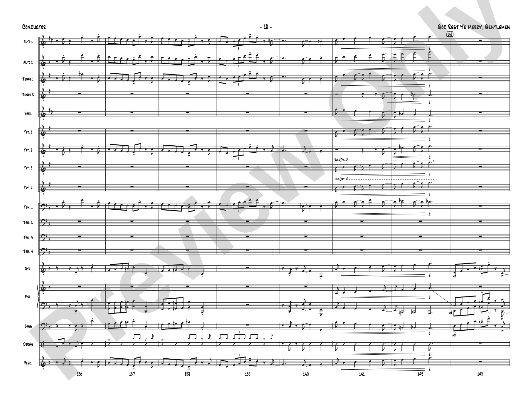 God Rest Ye Merry Gentlemen: Score