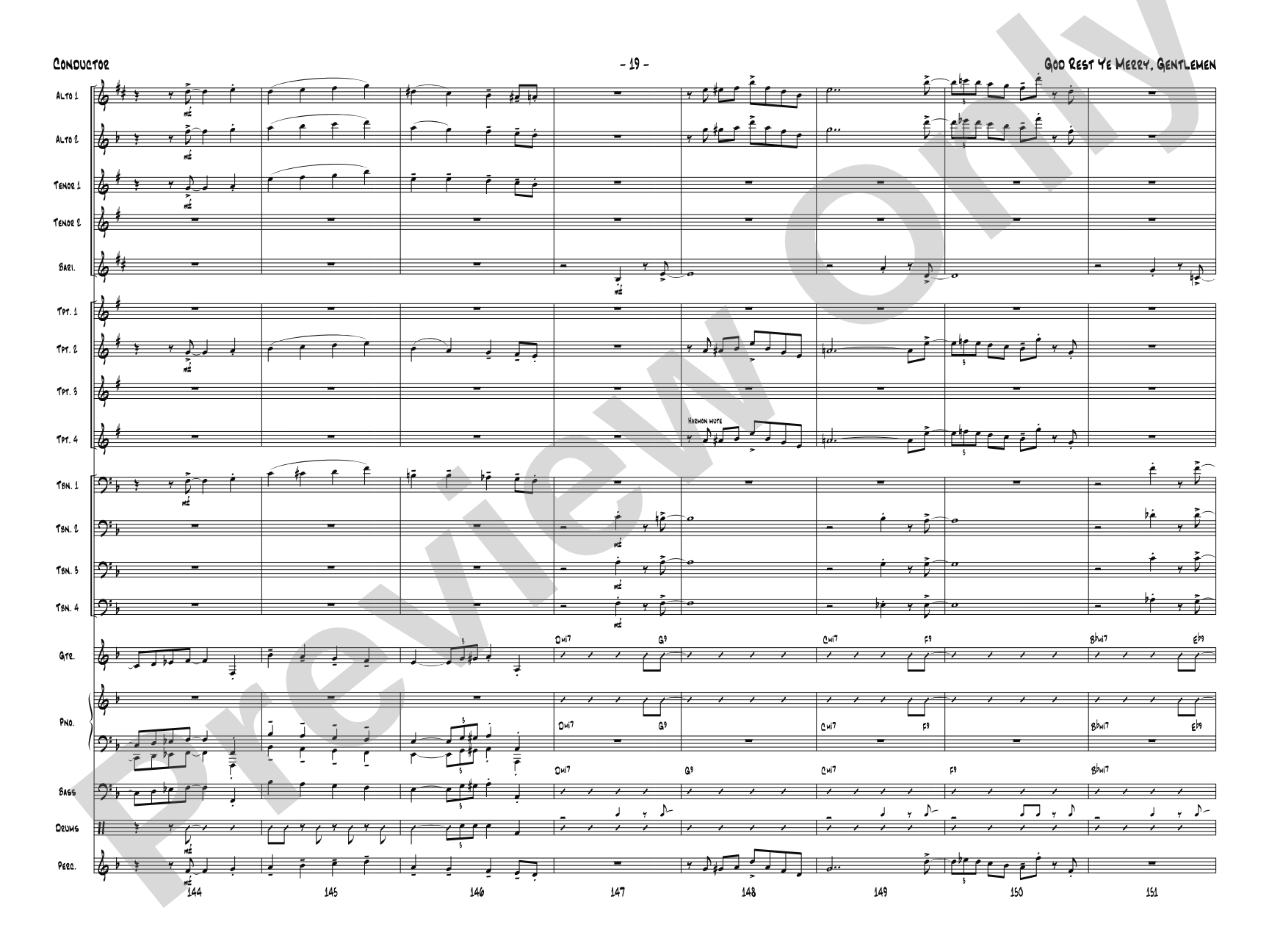God Rest Ye Merry Gentlemen: Score