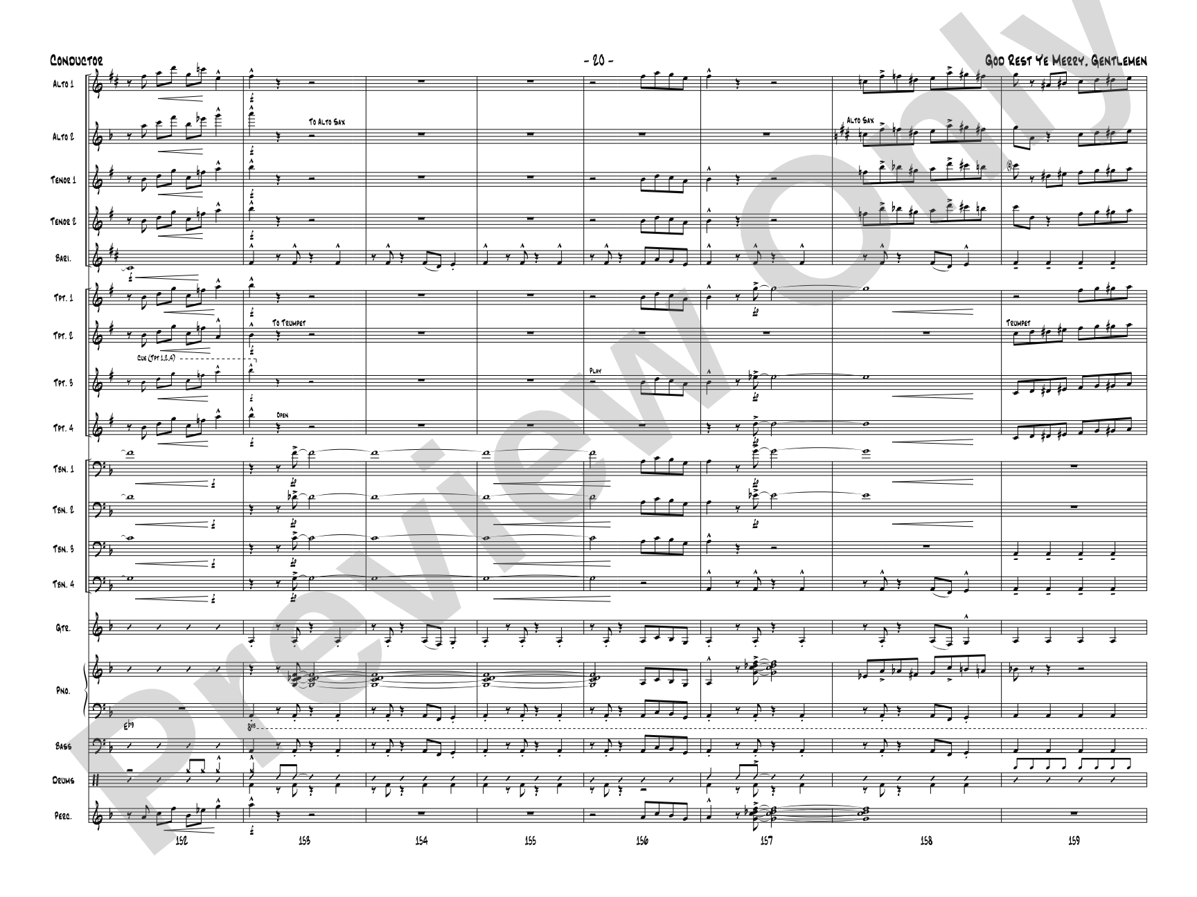 God Rest Ye Merry Gentlemen: Score