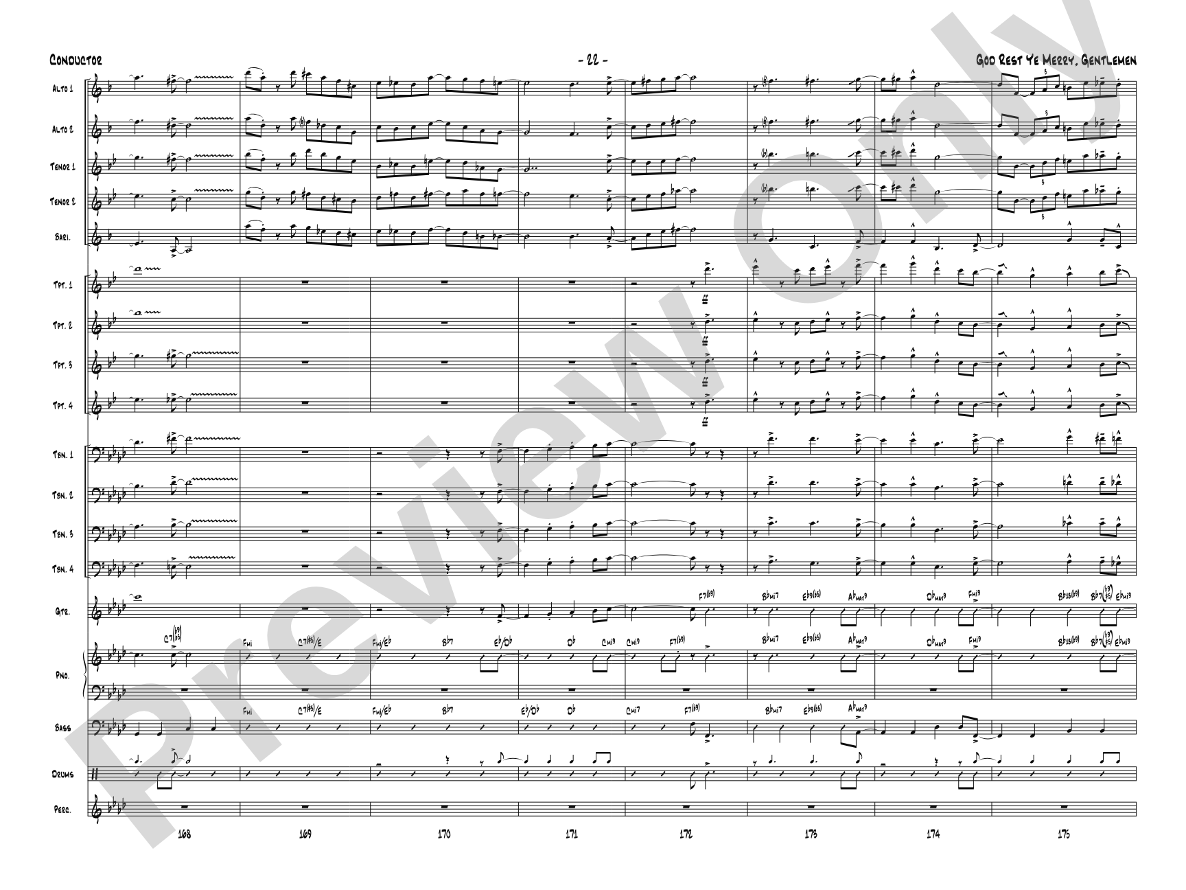 God Rest Ye Merry Gentlemen: Score