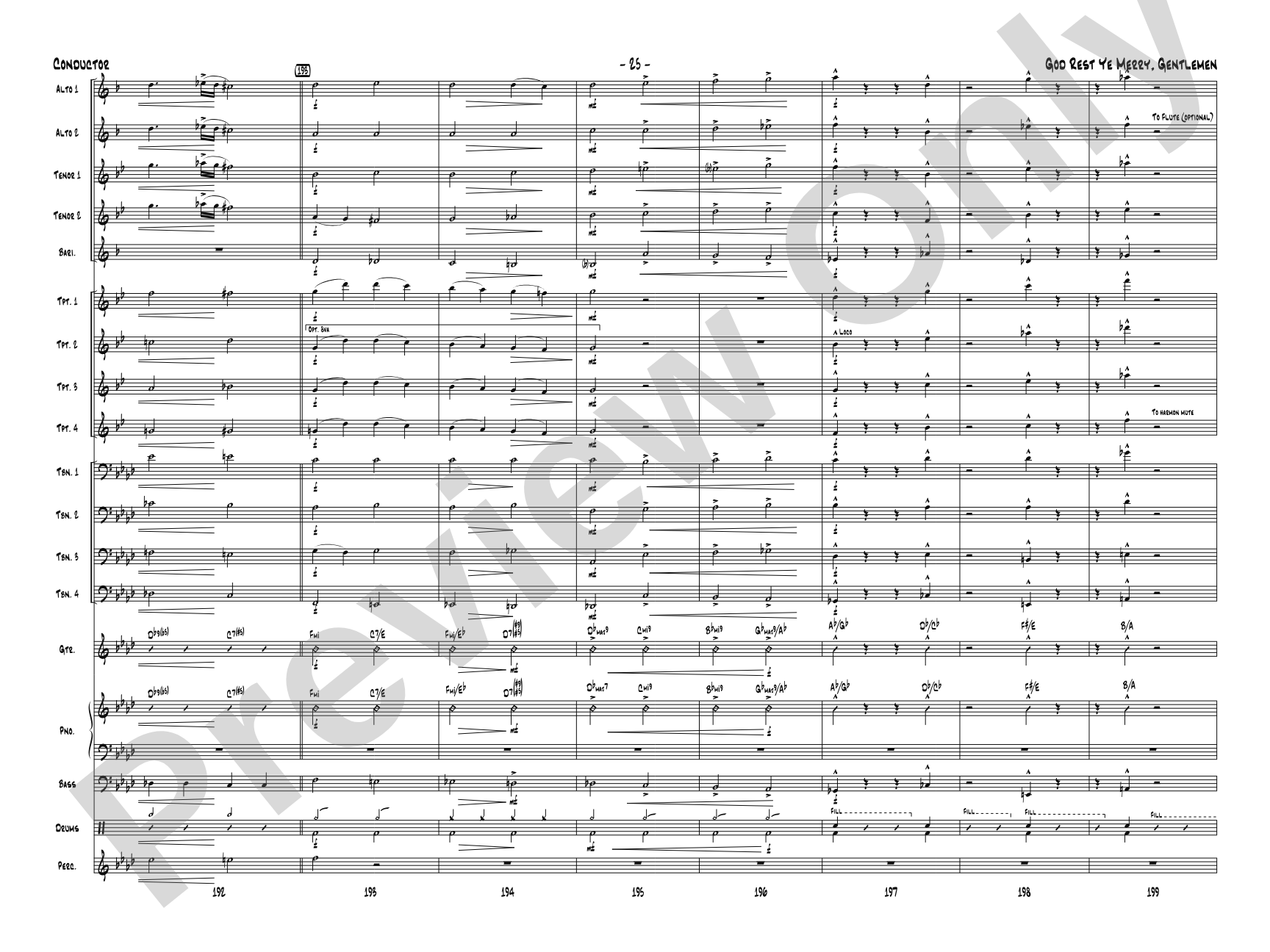 God Rest Ye Merry Gentlemen: Score