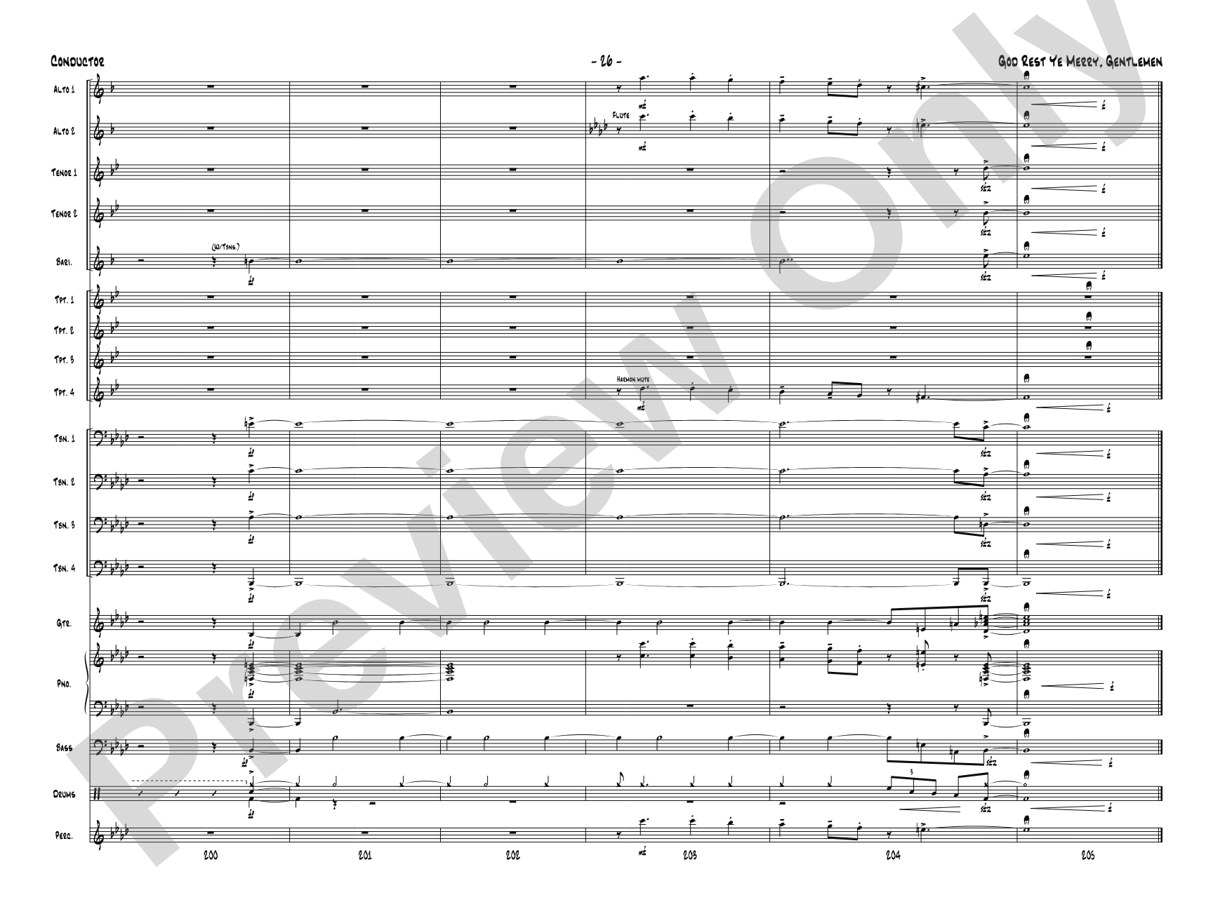 God Rest Ye Merry Gentlemen: Score