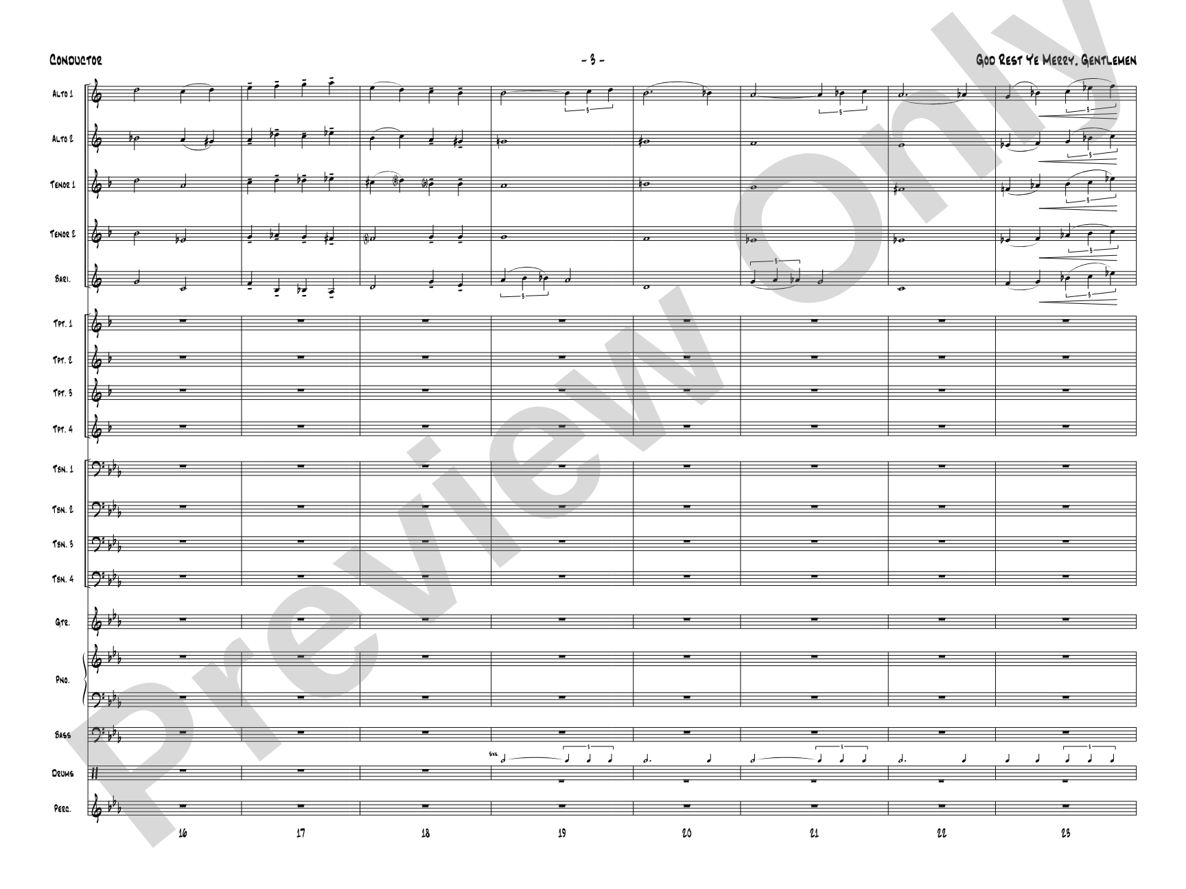 God Rest Ye Merry Gentlemen: Score