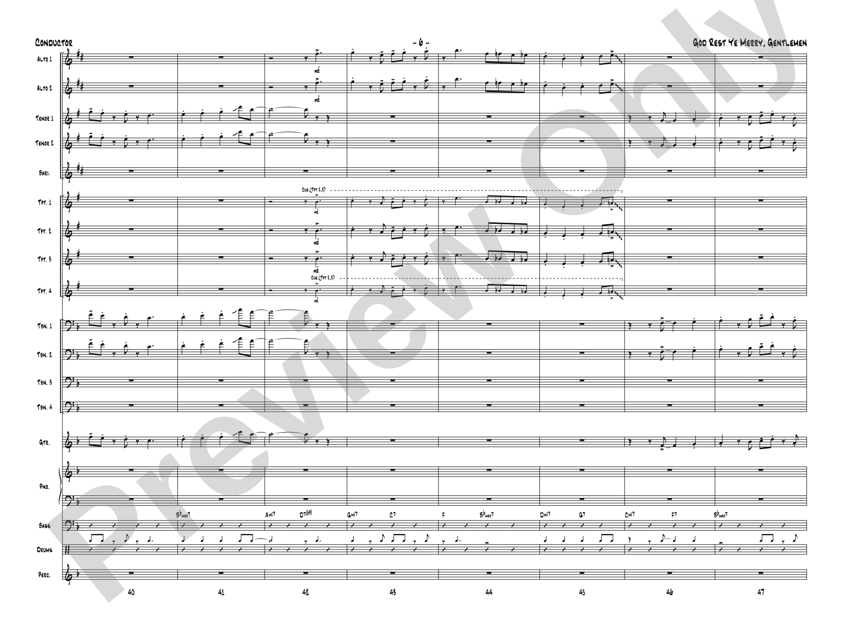 God Rest Ye Merry Gentlemen: Score
