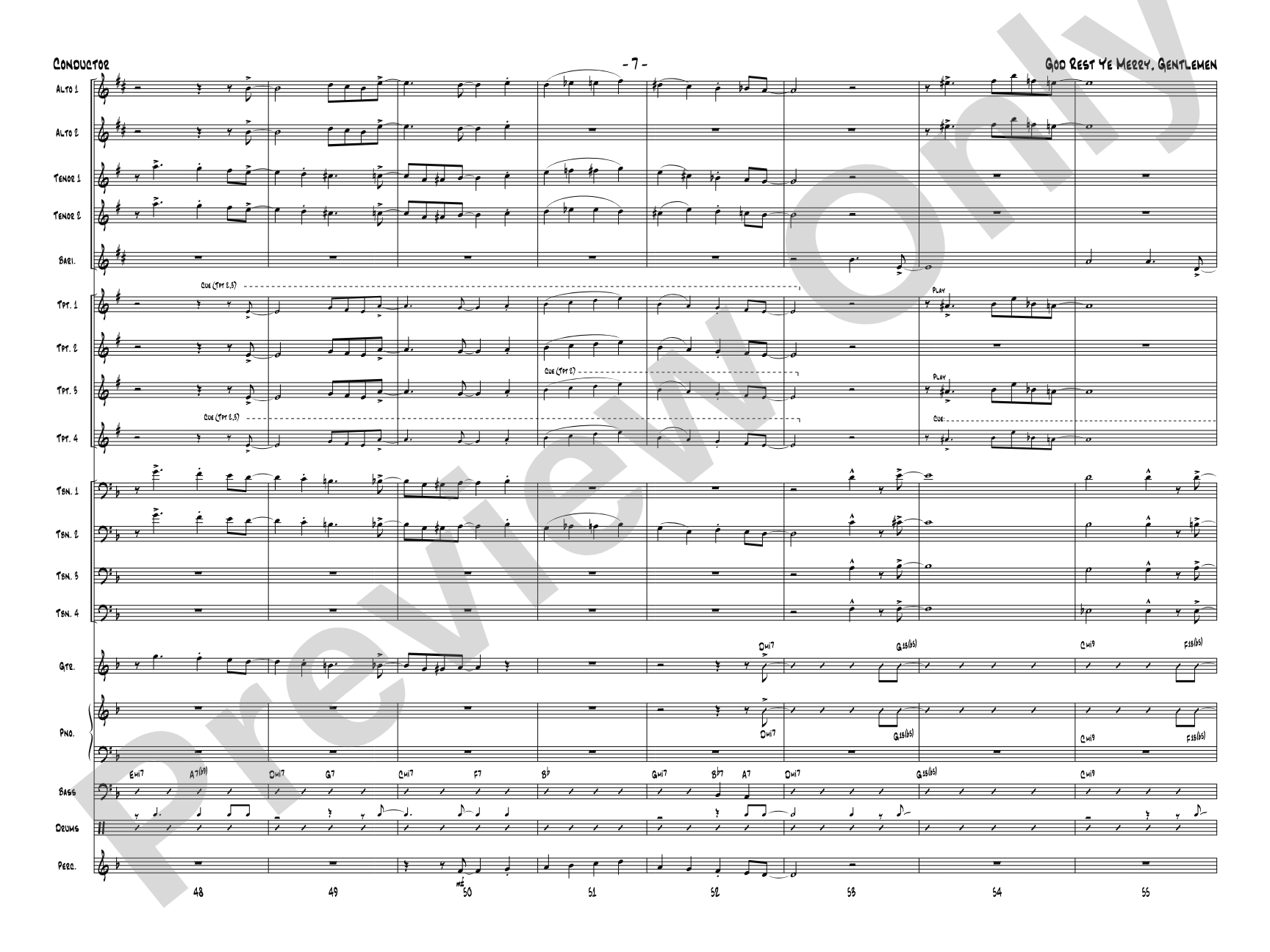 God Rest Ye Merry Gentlemen: Score