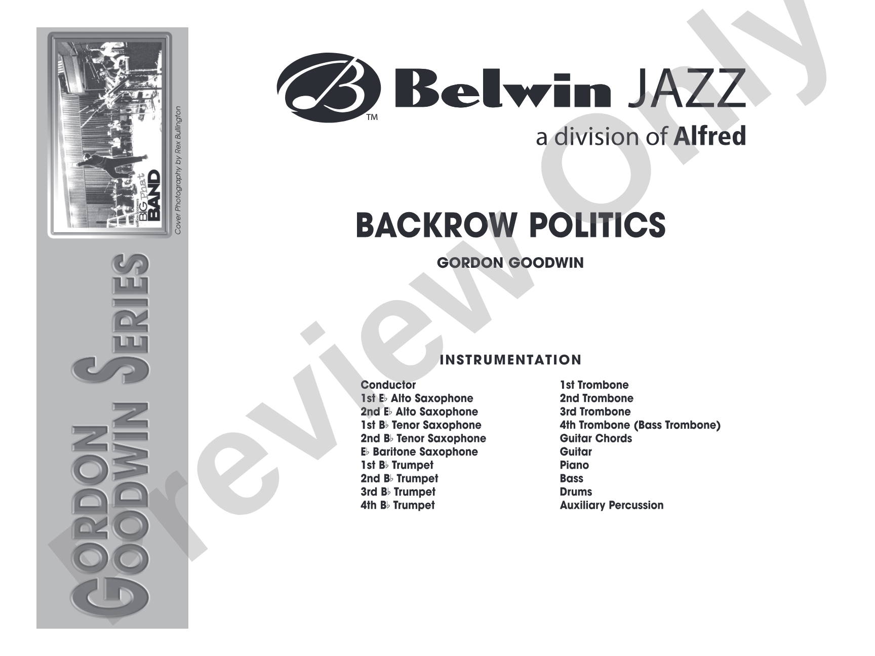 Backrow Politics: Jazz Ensemble Conductor Score & Parts