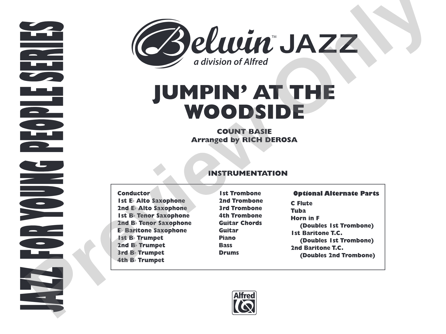 Jumpin' at the Woodside: Jazz Ensemble Conductor Score & Parts