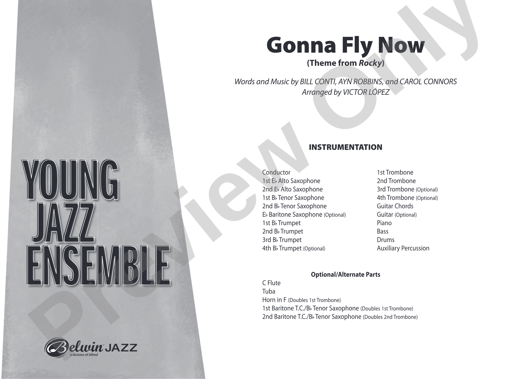 Gonna Fly Now: Jazz Ensemble Conductor Score & Parts