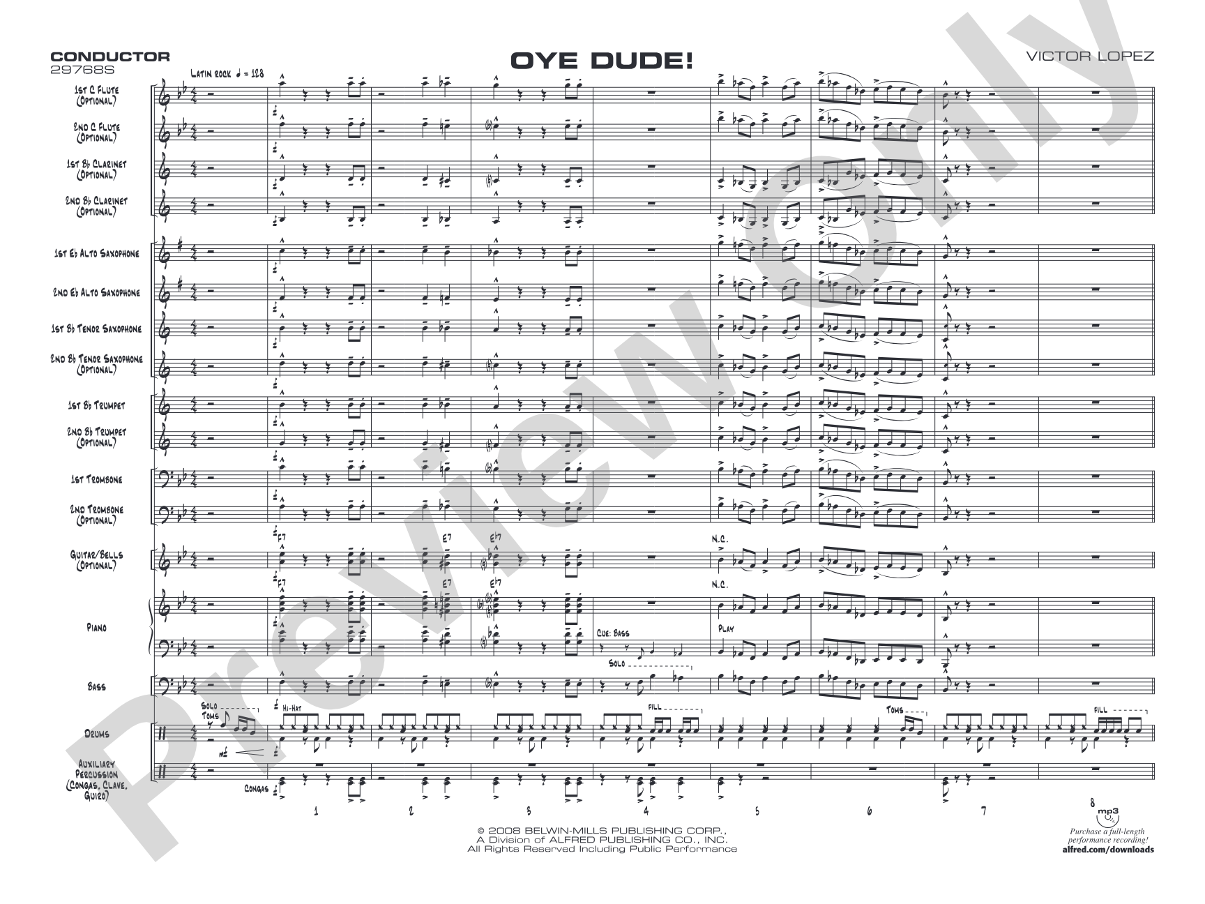 Oye Dude!: Jazz Ensemble Conductor Score & Parts