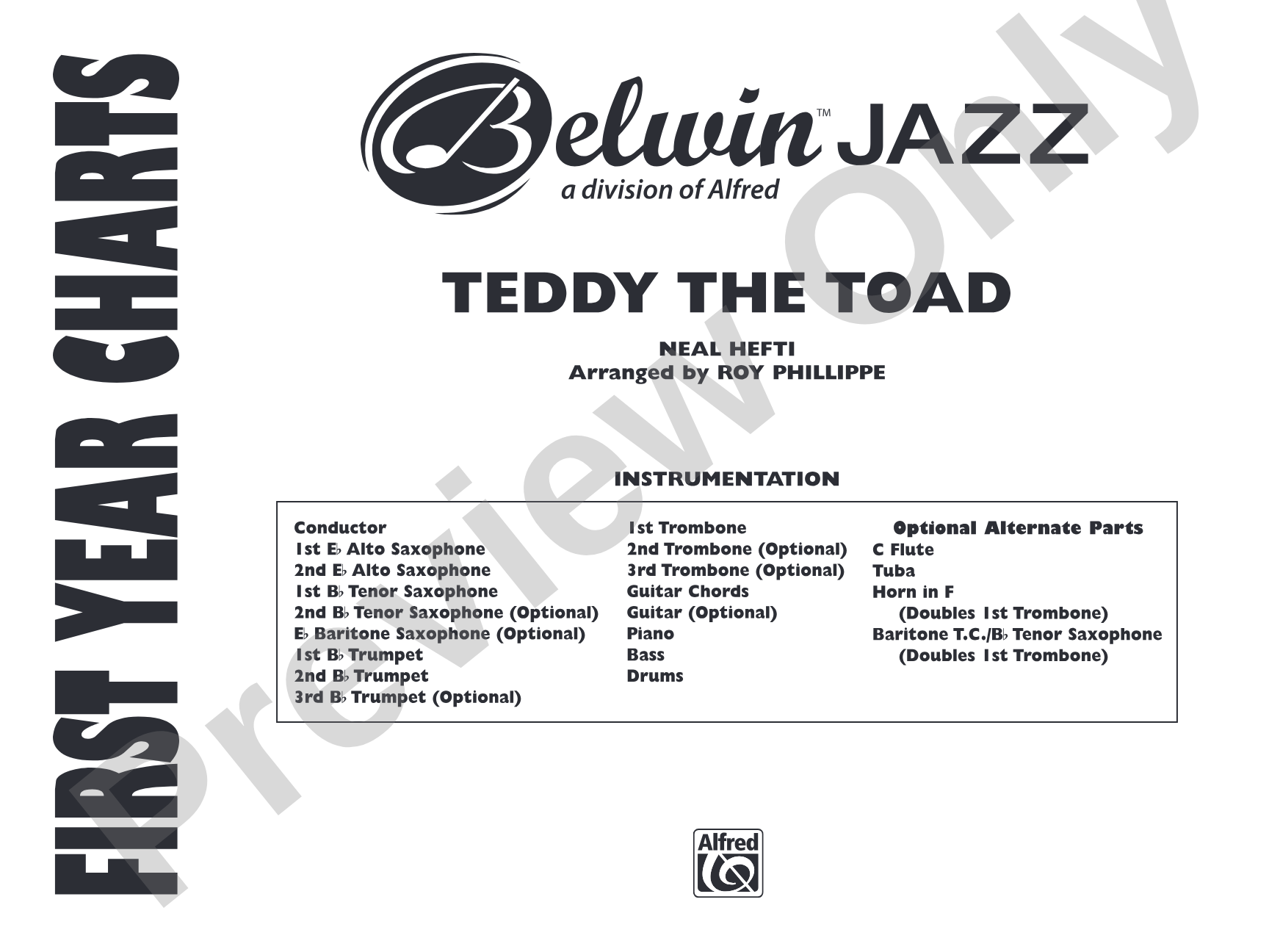 Teddy the Toad: Jazz Ensemble Conductor Score & Parts