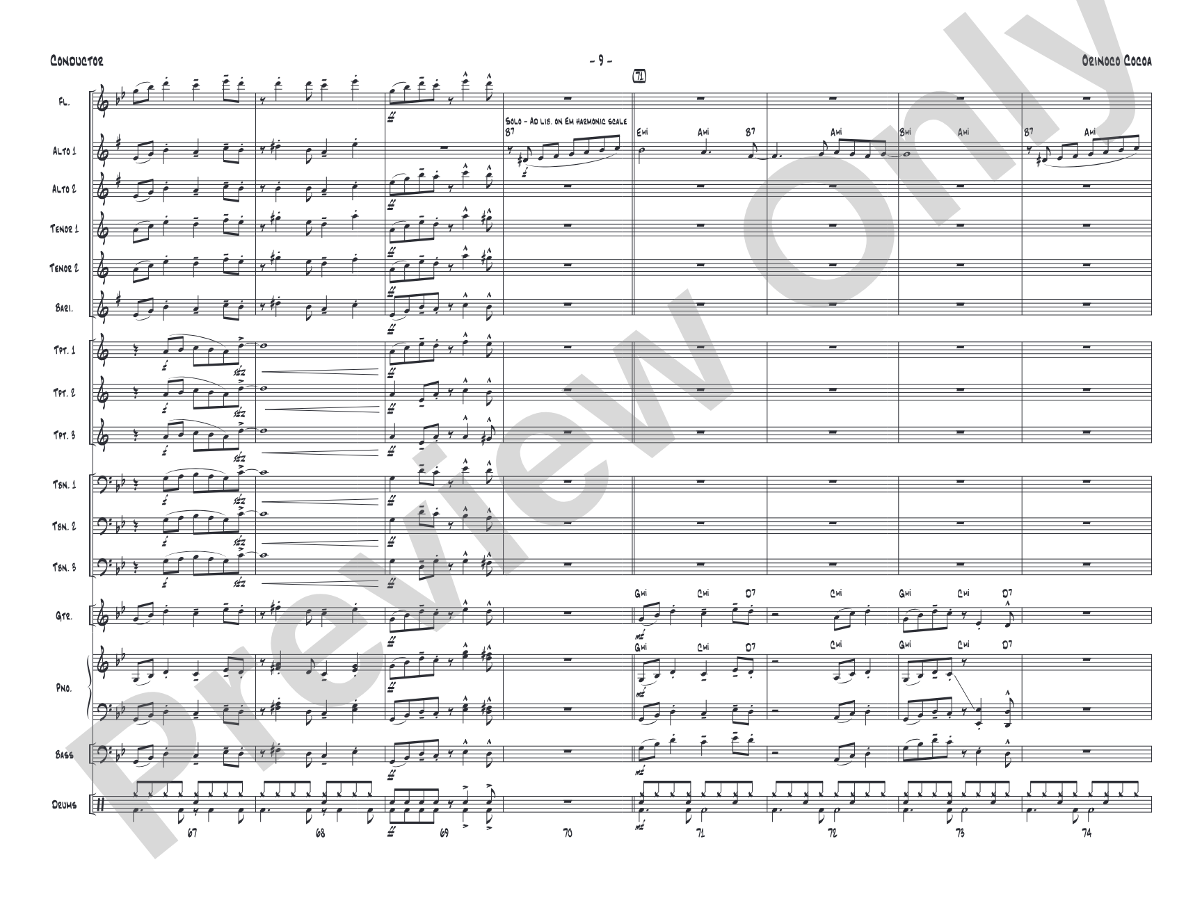 Orinoco Cocoa: Score