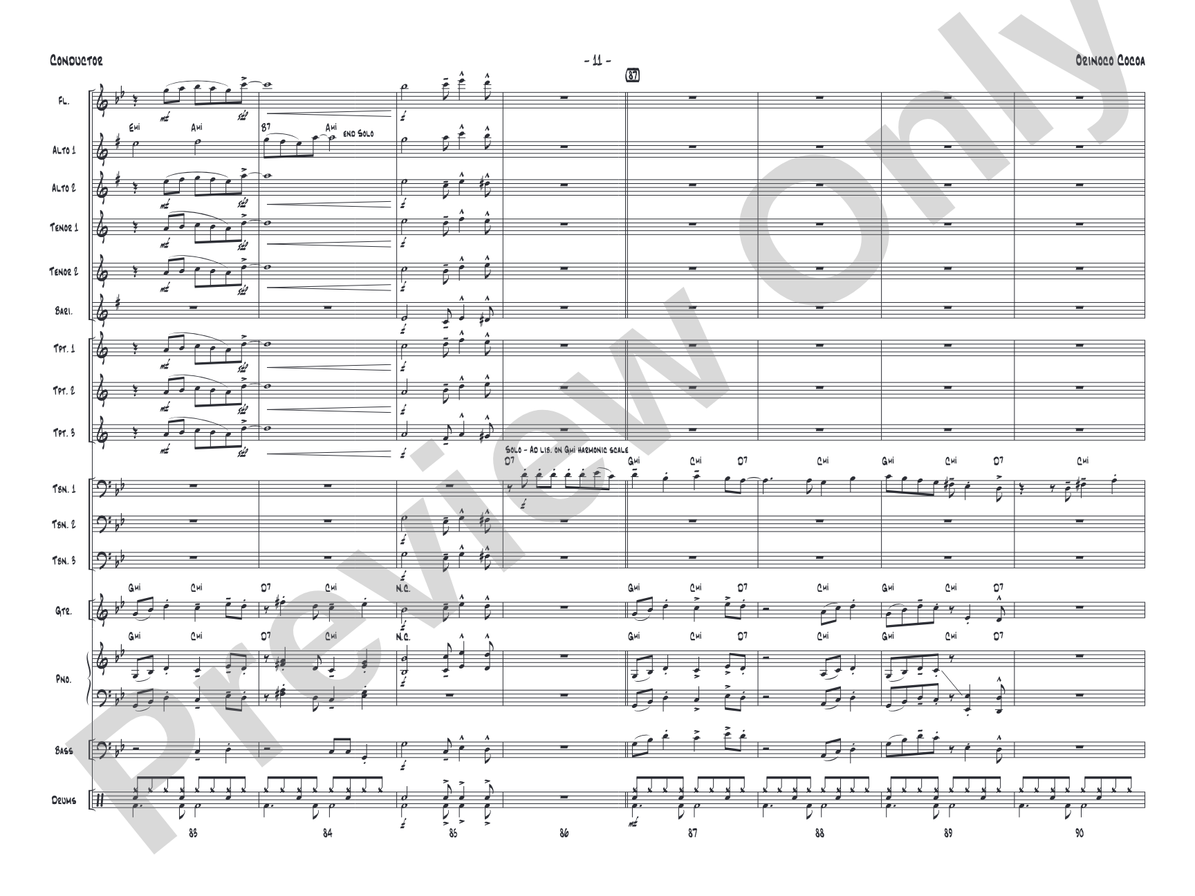 Orinoco Cocoa: Score