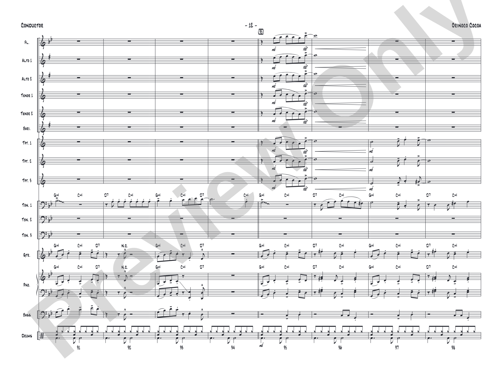 Orinoco Cocoa: Score