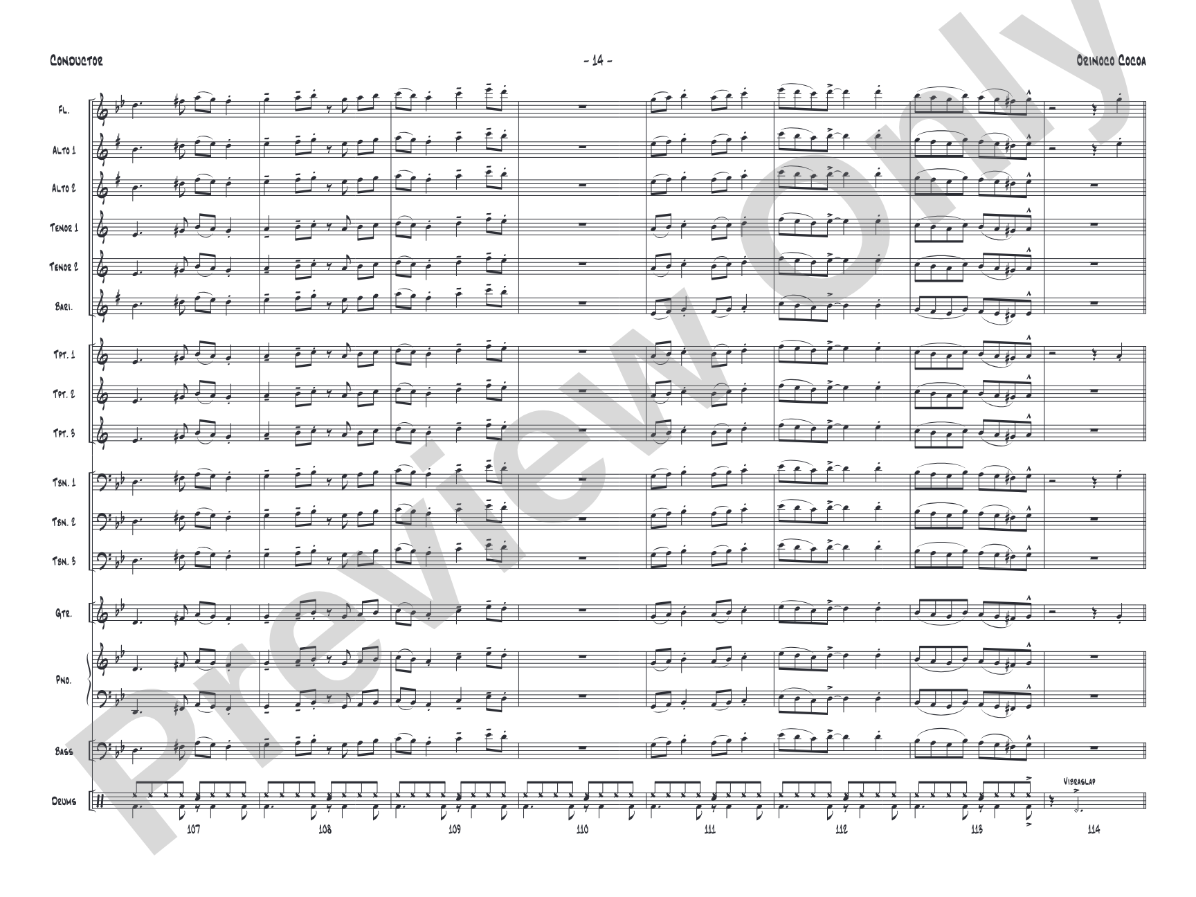 Orinoco Cocoa: Score