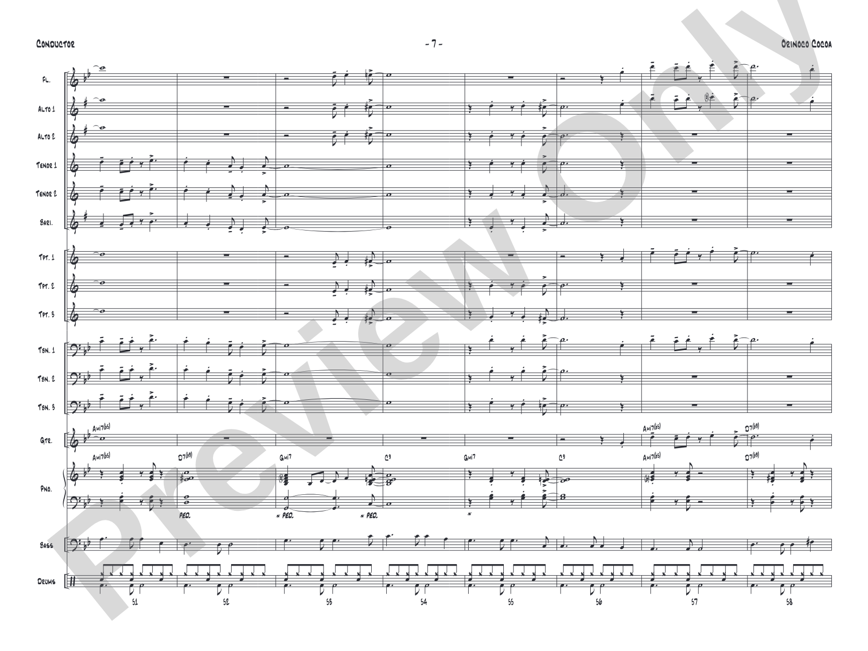 Orinoco Cocoa: Score