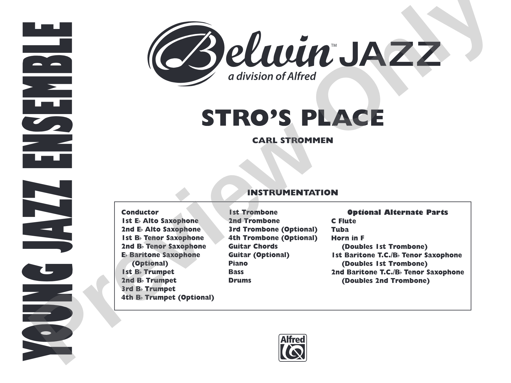 Stro's Place: Jazz Ensemble Conductor Score & Parts