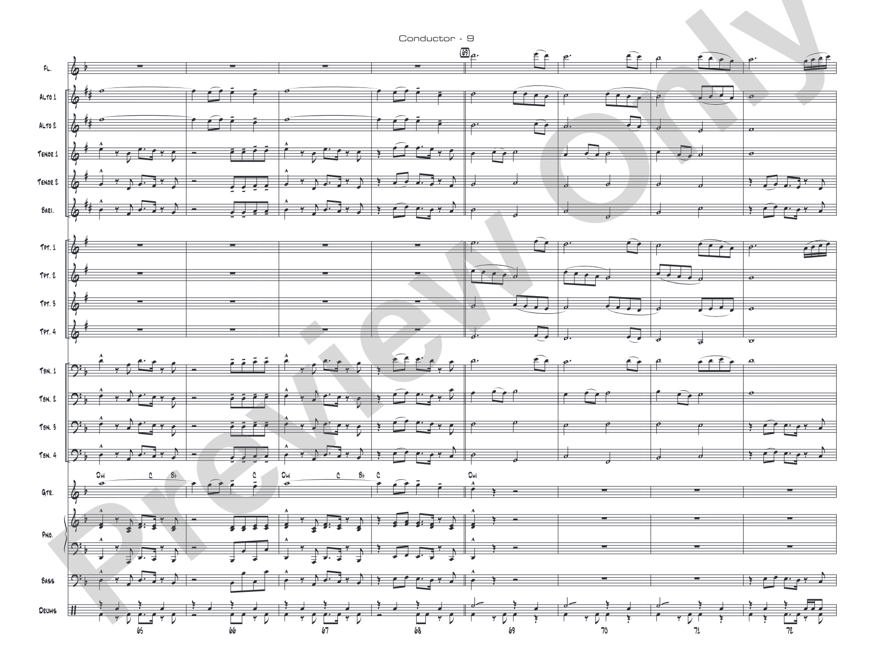 Eye of the Tiger: Jazz Ensemble Conductor Score & Parts