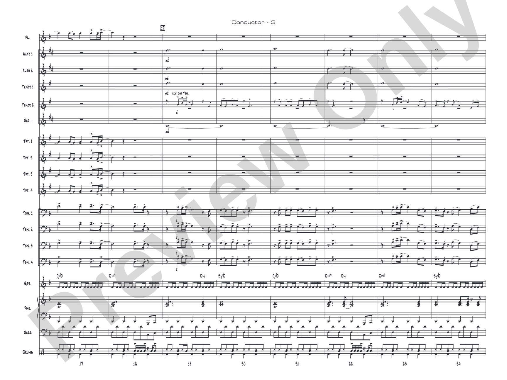 Eye of the Tiger: Jazz Ensemble Conductor Score & Parts
