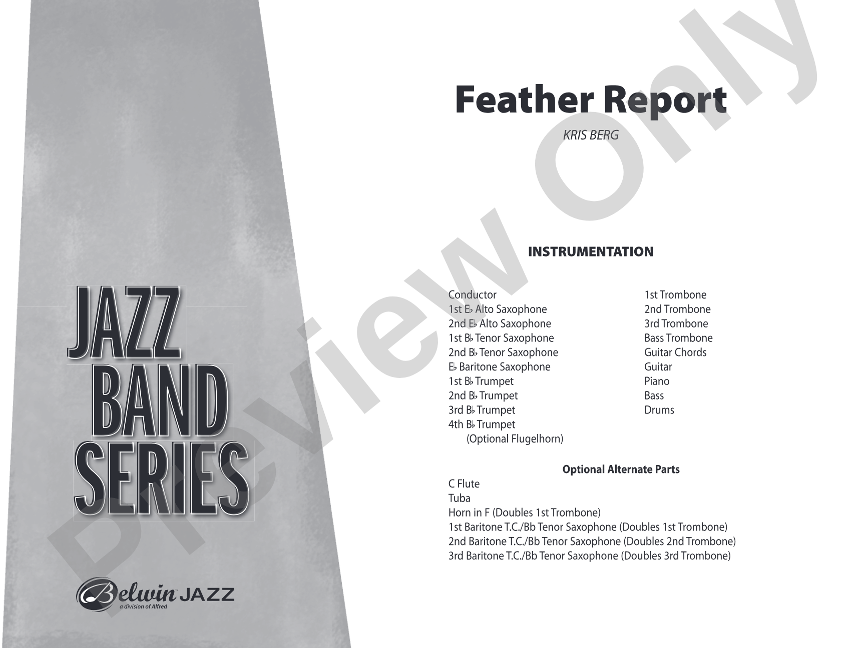 Feather Report: Jazz Ensemble Conductor Score & Parts