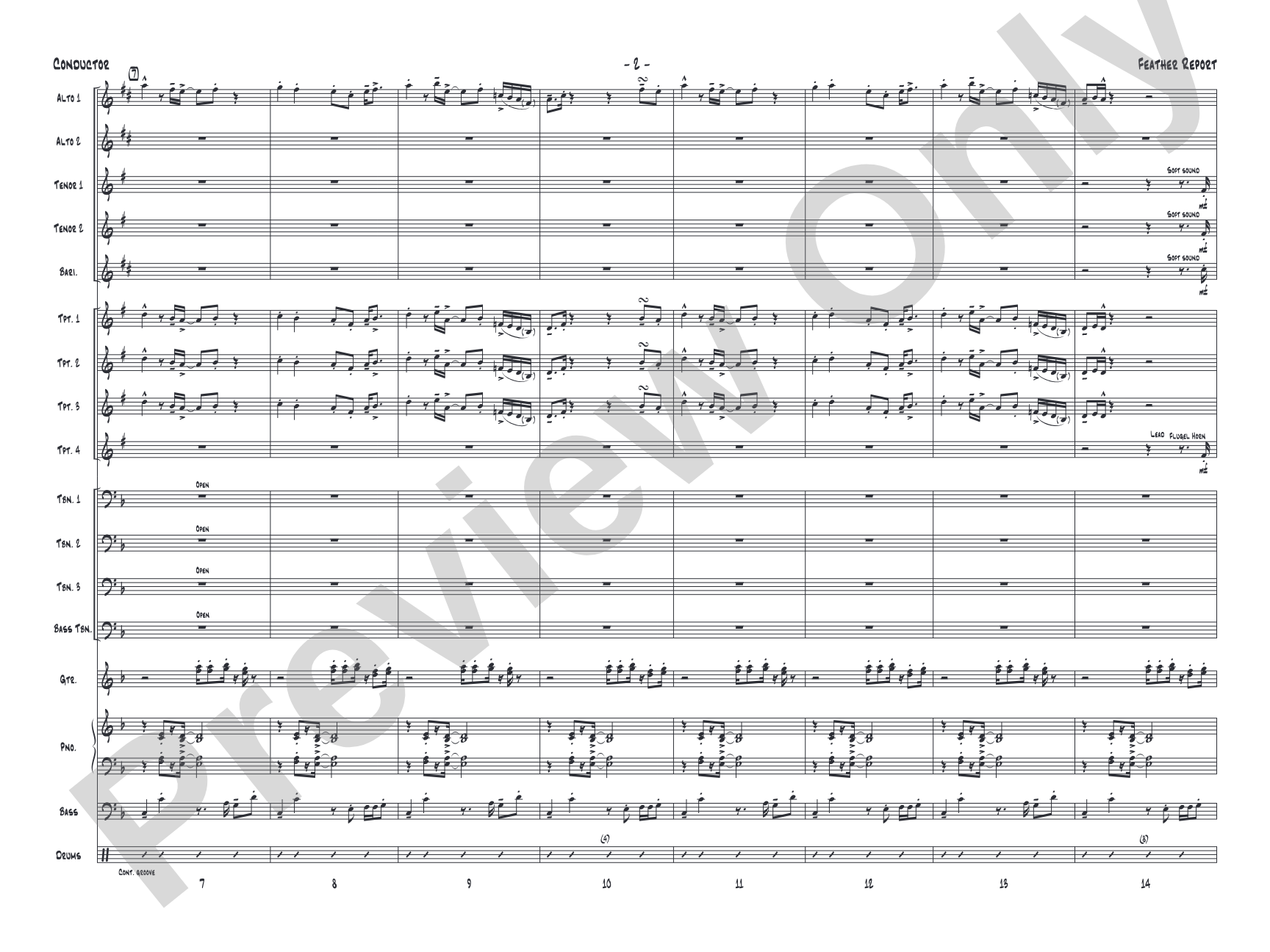 Feather Report: Jazz Ensemble Conductor Score & Parts