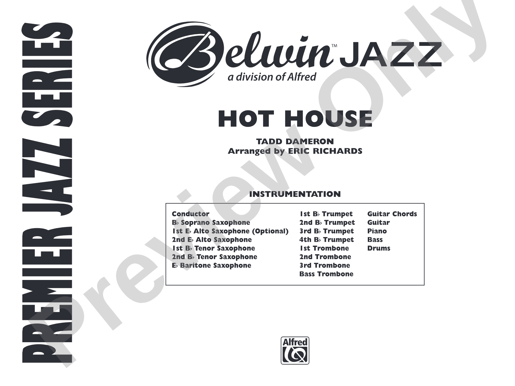 Hot House: Jazz Ensemble Conductor Score & Parts
