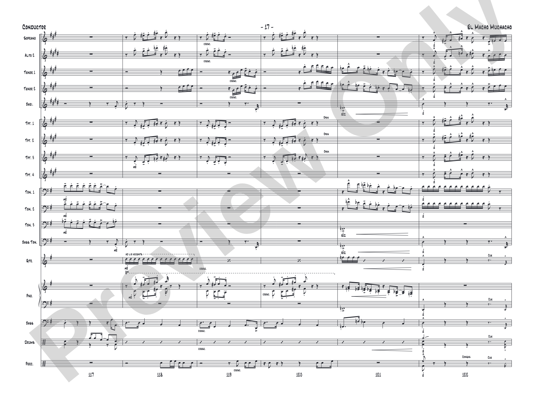 El Macho Muchacho: Jazz Ensemble Conductor Score & Parts