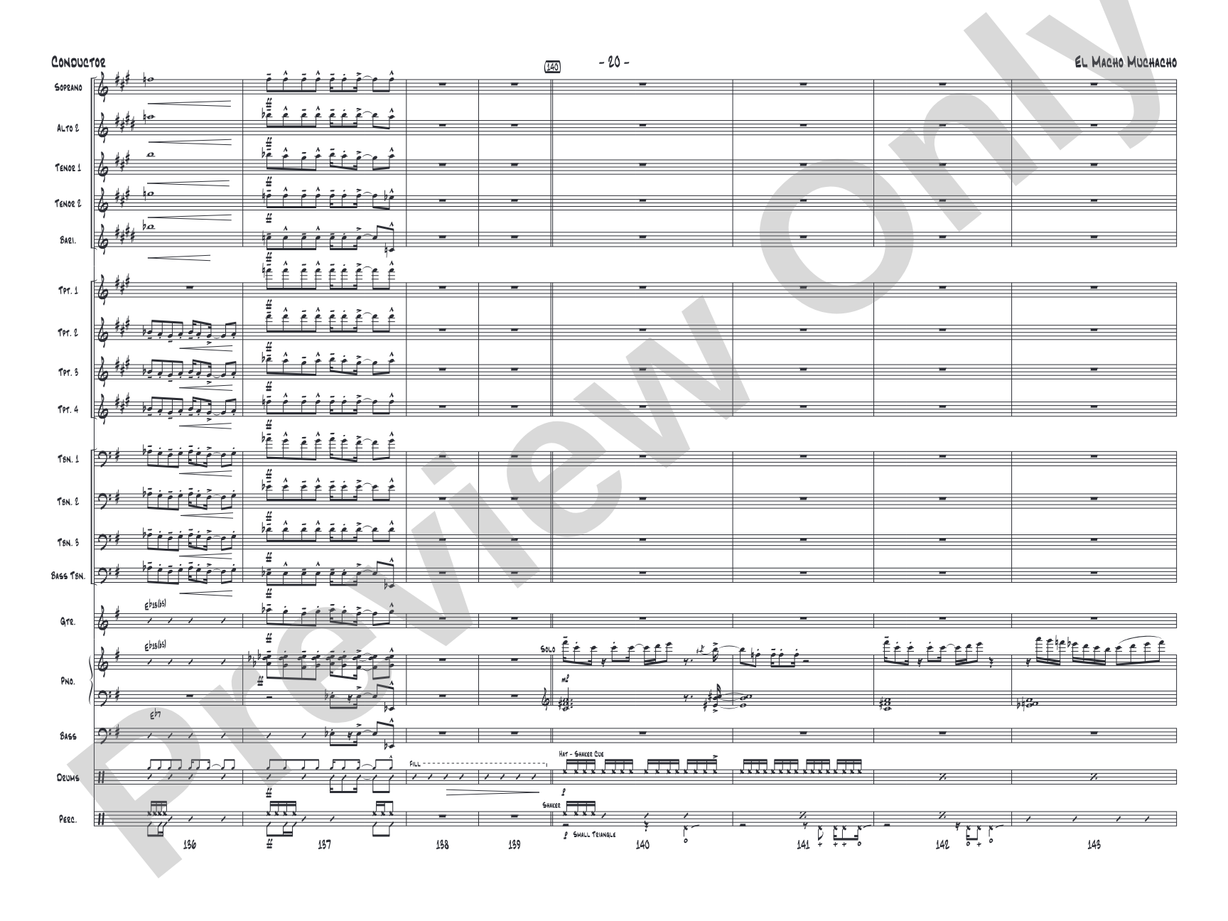 El Macho Muchacho: Jazz Ensemble Conductor Score & Parts