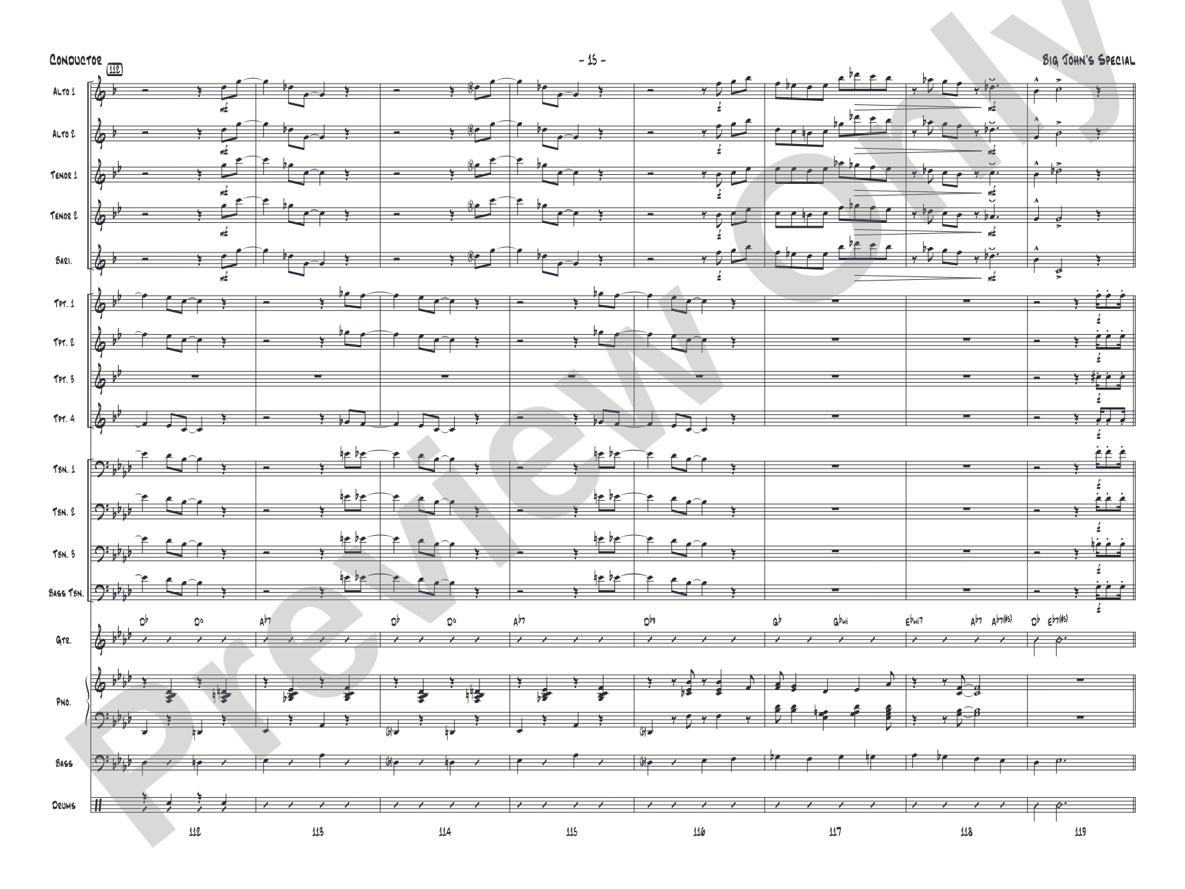 Big John's Special: Jazz Ensemble Conductor Score & Parts