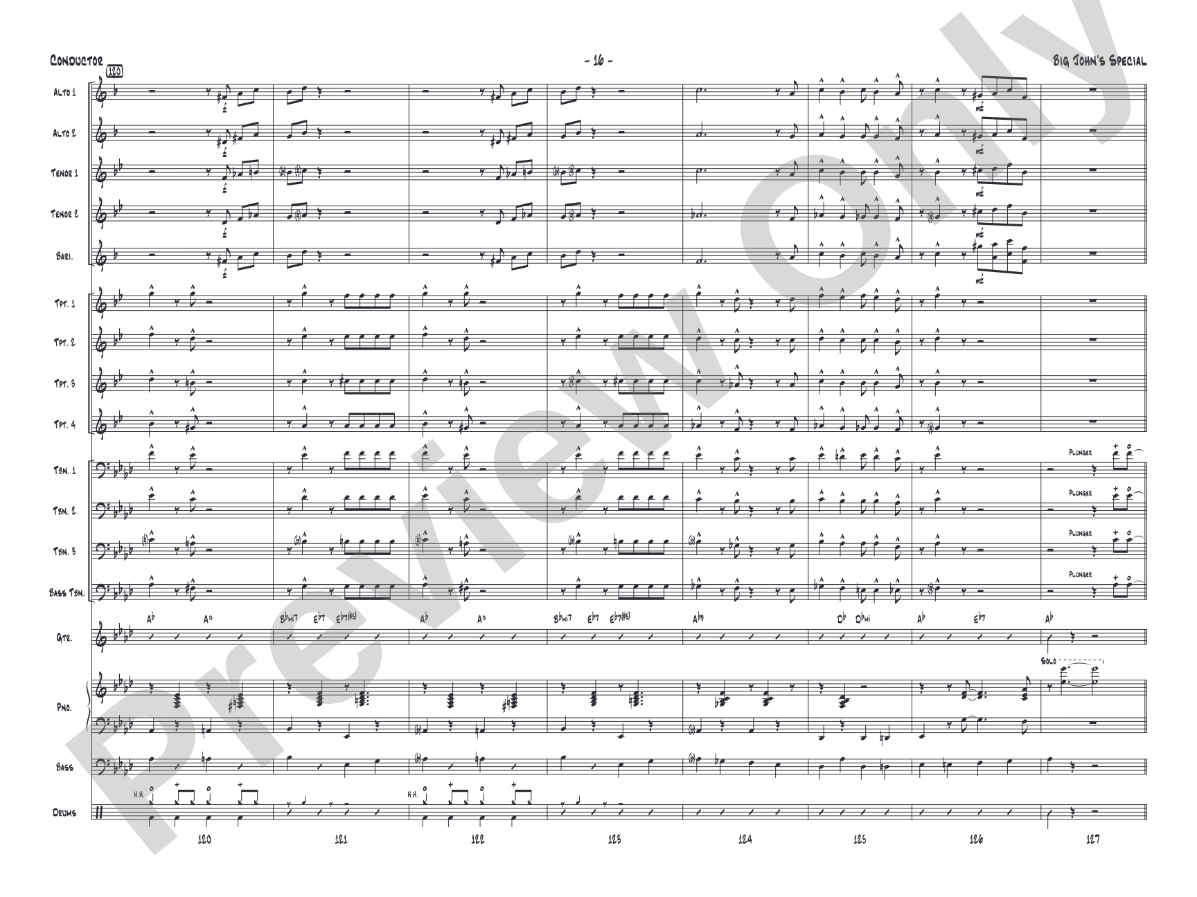 Big John's Special: Jazz Ensemble Conductor Score & Parts