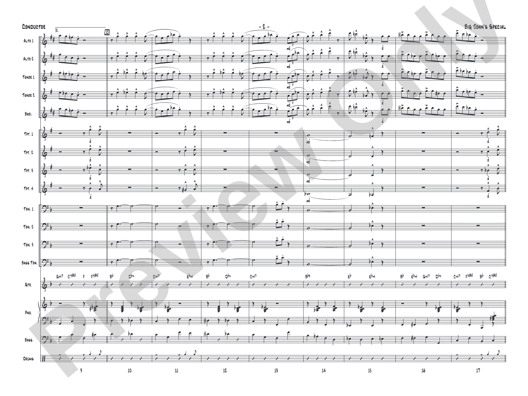 Big John's Special: Jazz Ensemble Conductor Score & Parts