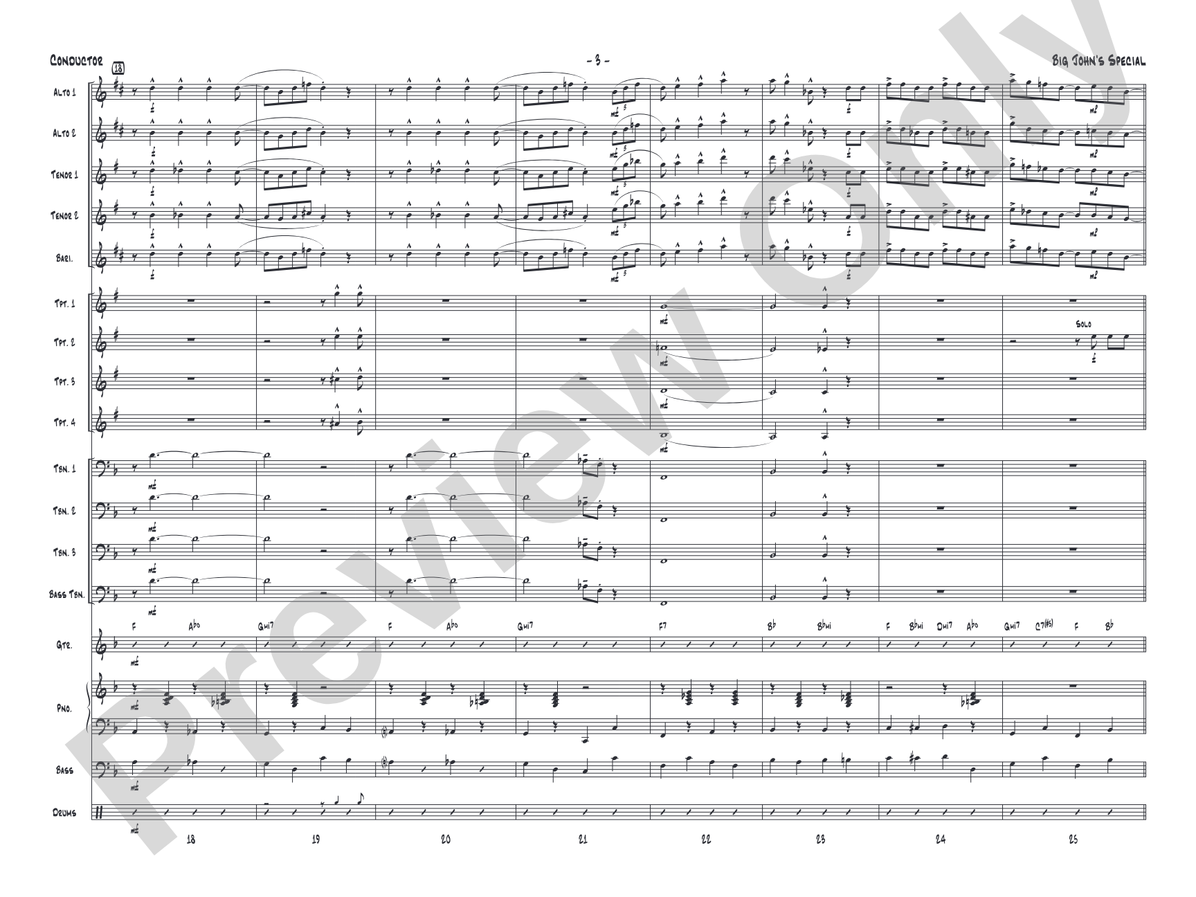 Big John's Special: Jazz Ensemble Conductor Score & Parts