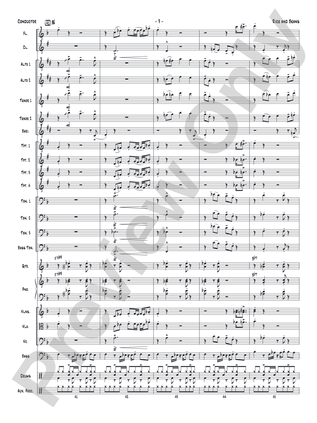 Rice and Beans: Score