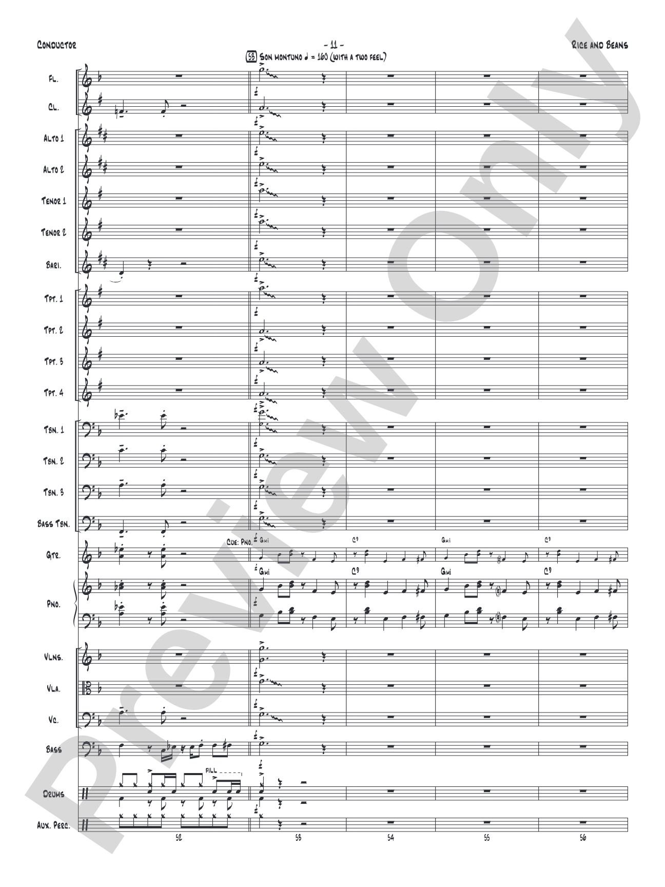 Rice and Beans: Score