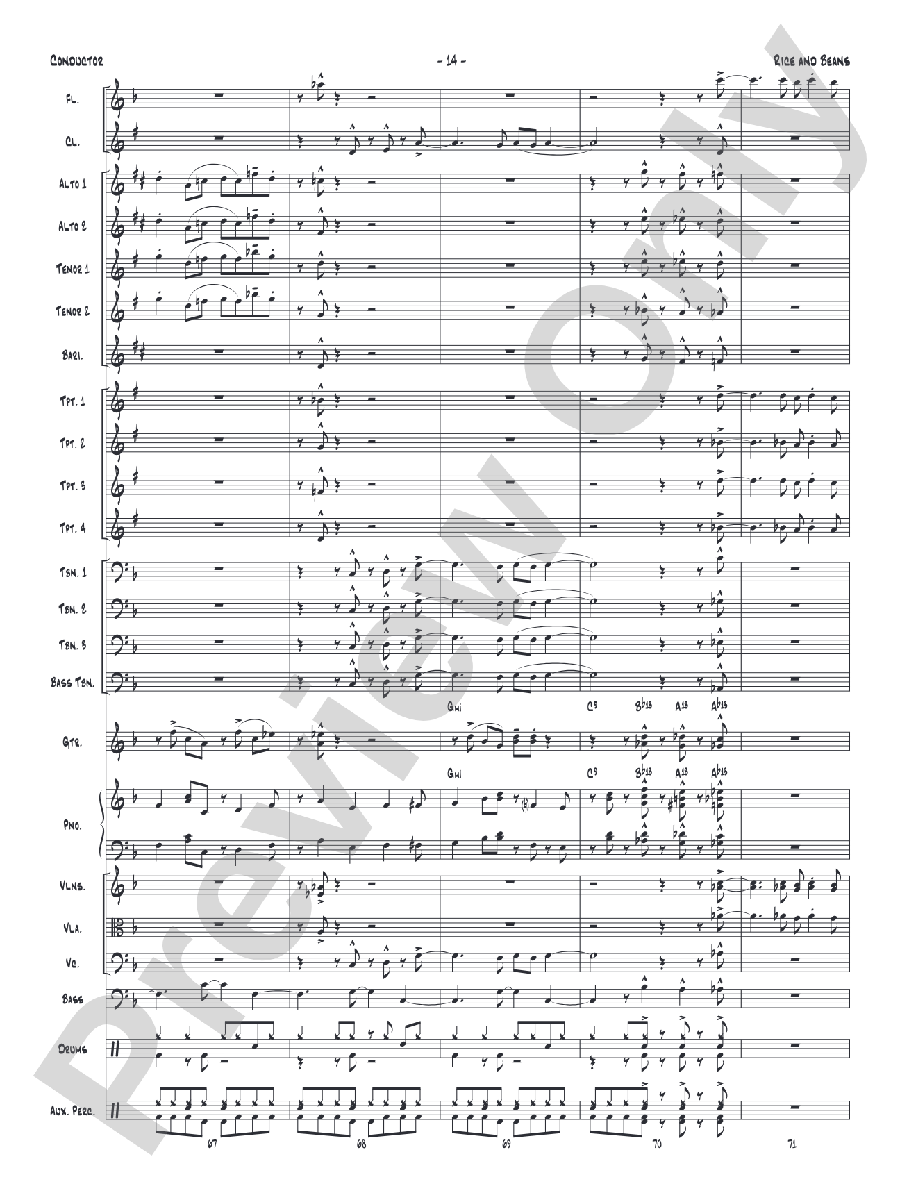 Rice and Beans: Score