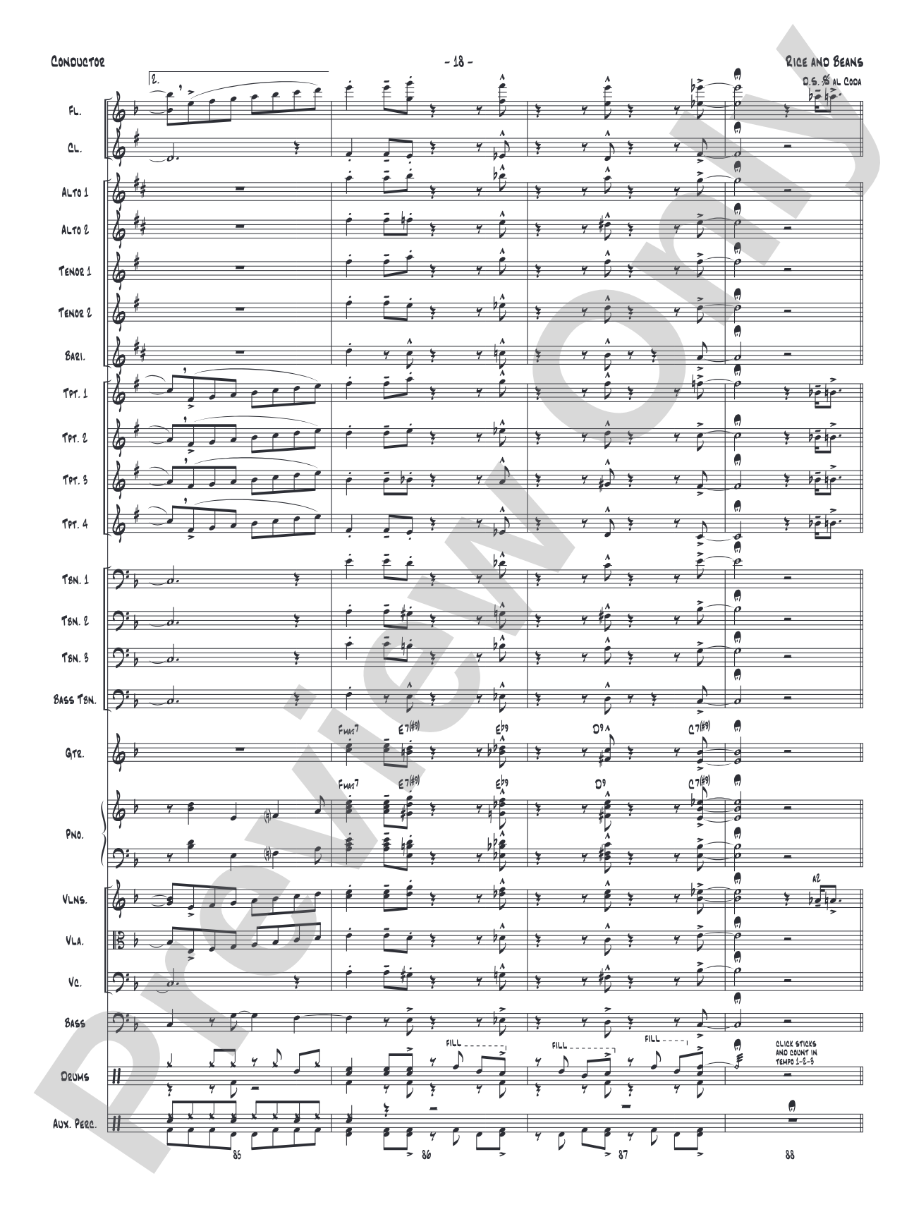 Rice and Beans: Score