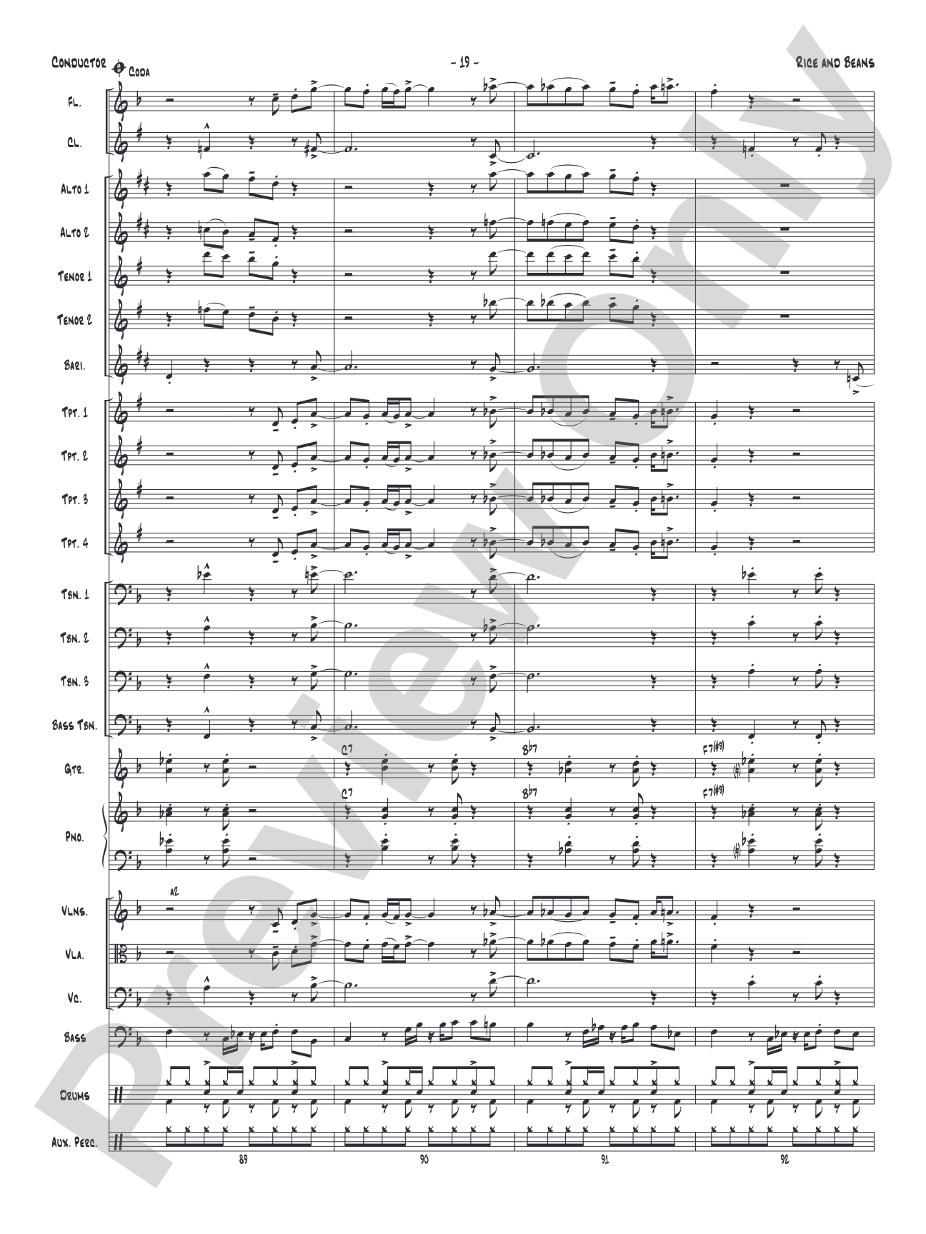 Rice and Beans: Score